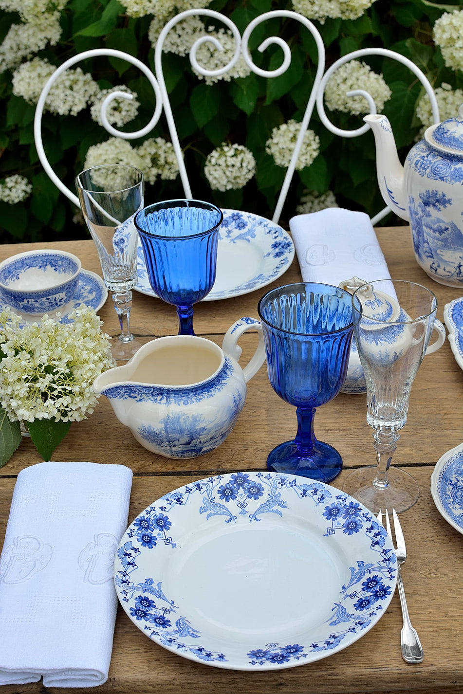 Set of 6 Lunéville dessert plates, Marcel pattern