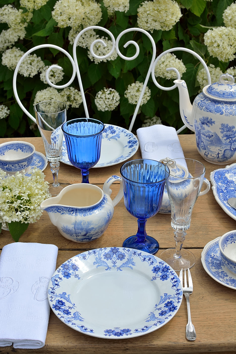 Set of 6 Lunéville dessert plates, Marcel pattern