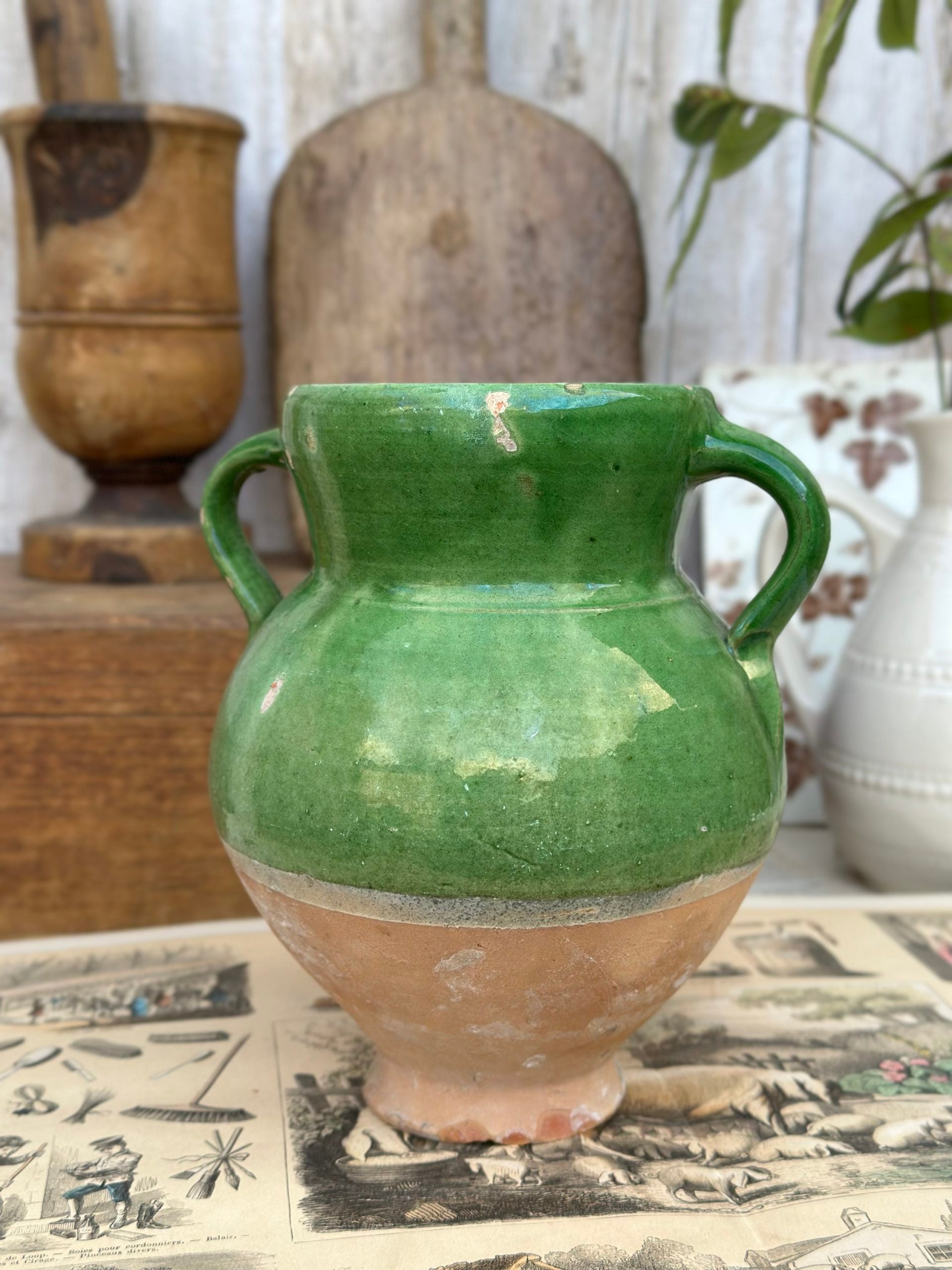 Pot en terre cuite émaillé