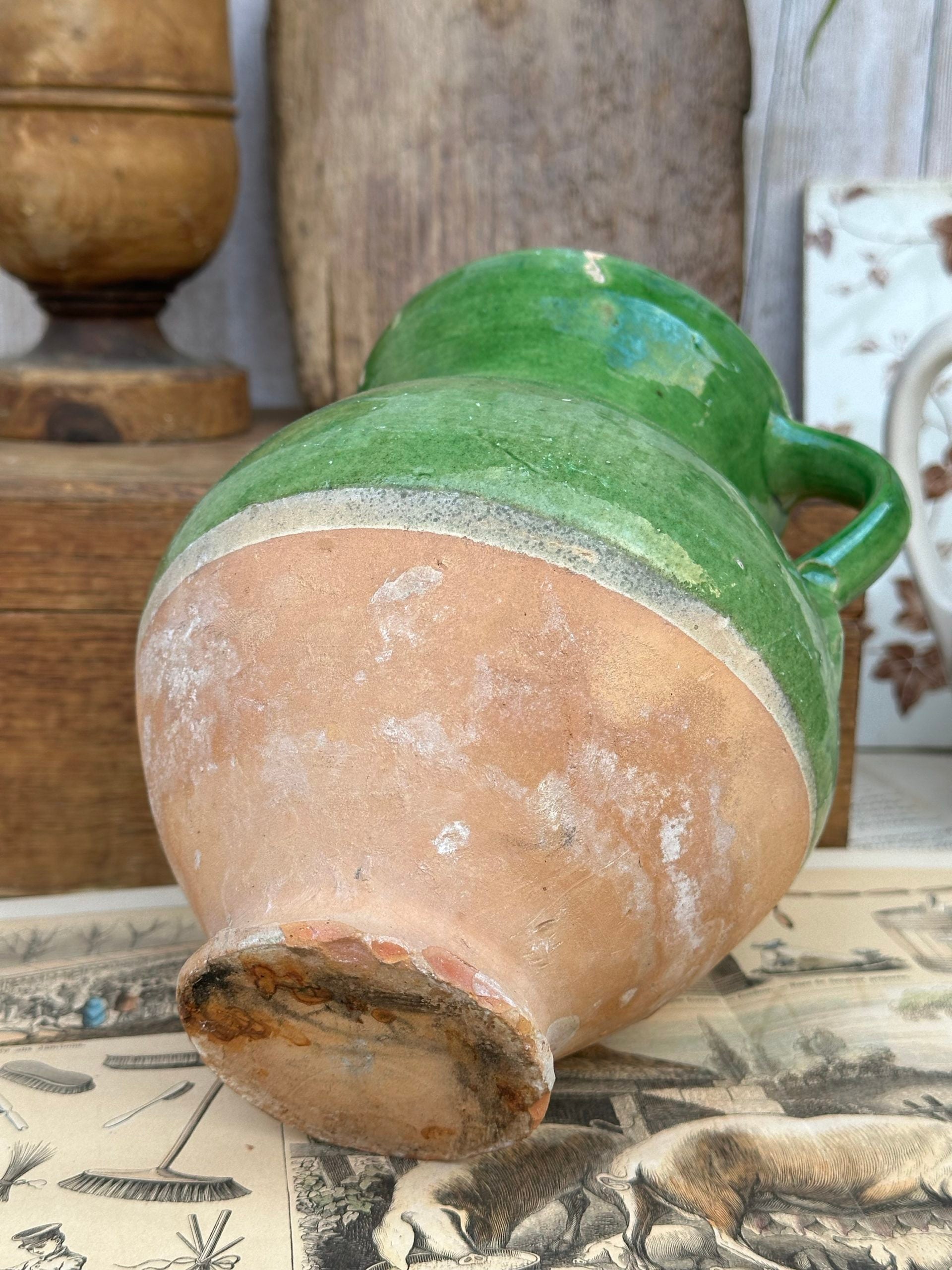 Pot en terre cuite émaillé