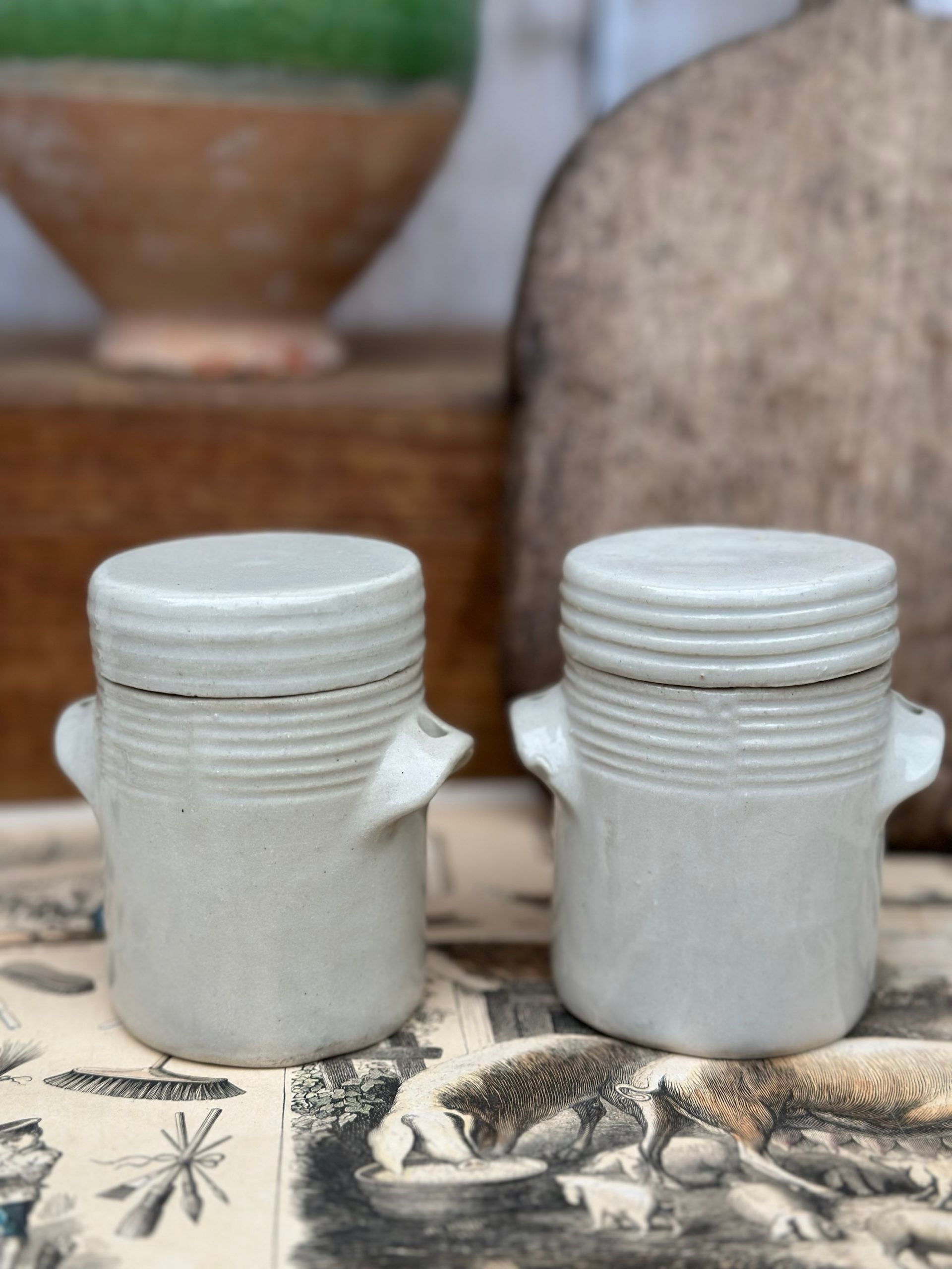Two small spice jars