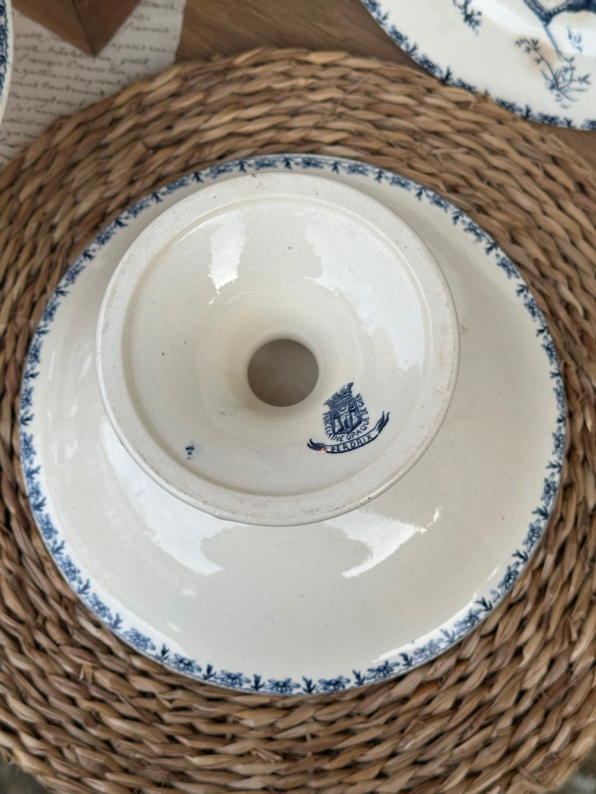 Large Gien fruit bowl, Partridge pattern