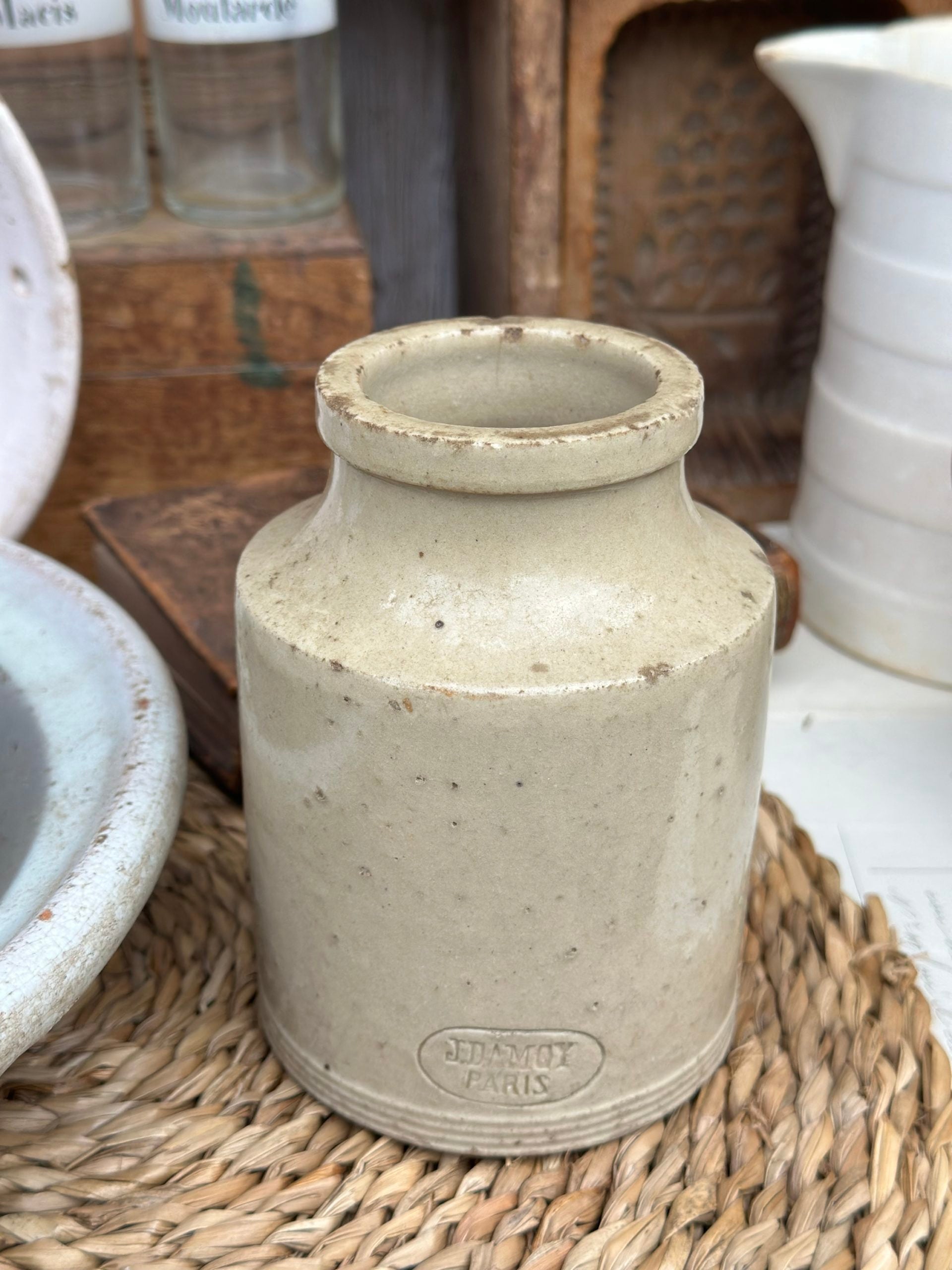 Glazed stoneware pot by Julien Damoy Paris