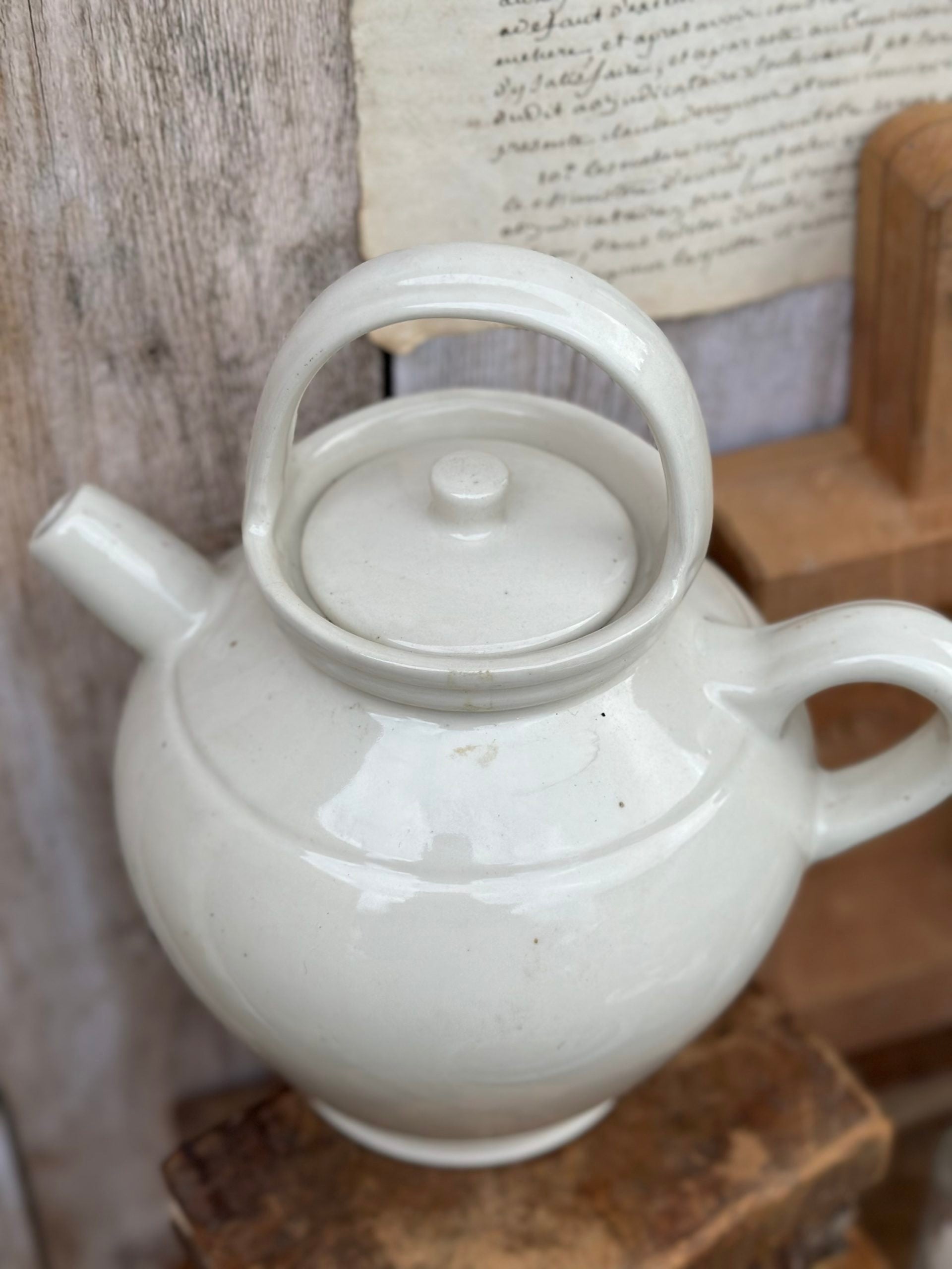 glazed earthenware jug