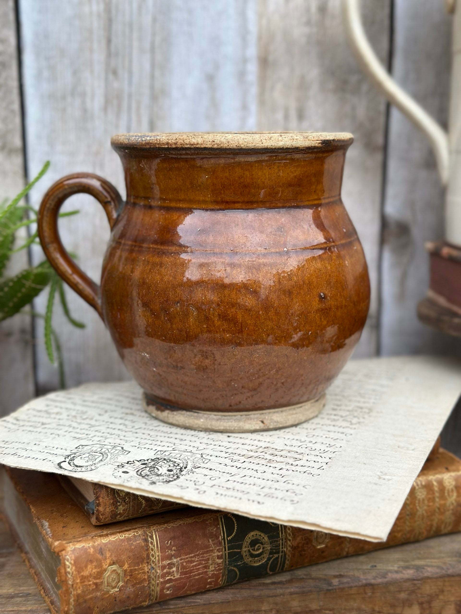 Cruche en grès vernissé