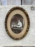 Small antique wooden frame, child's photo