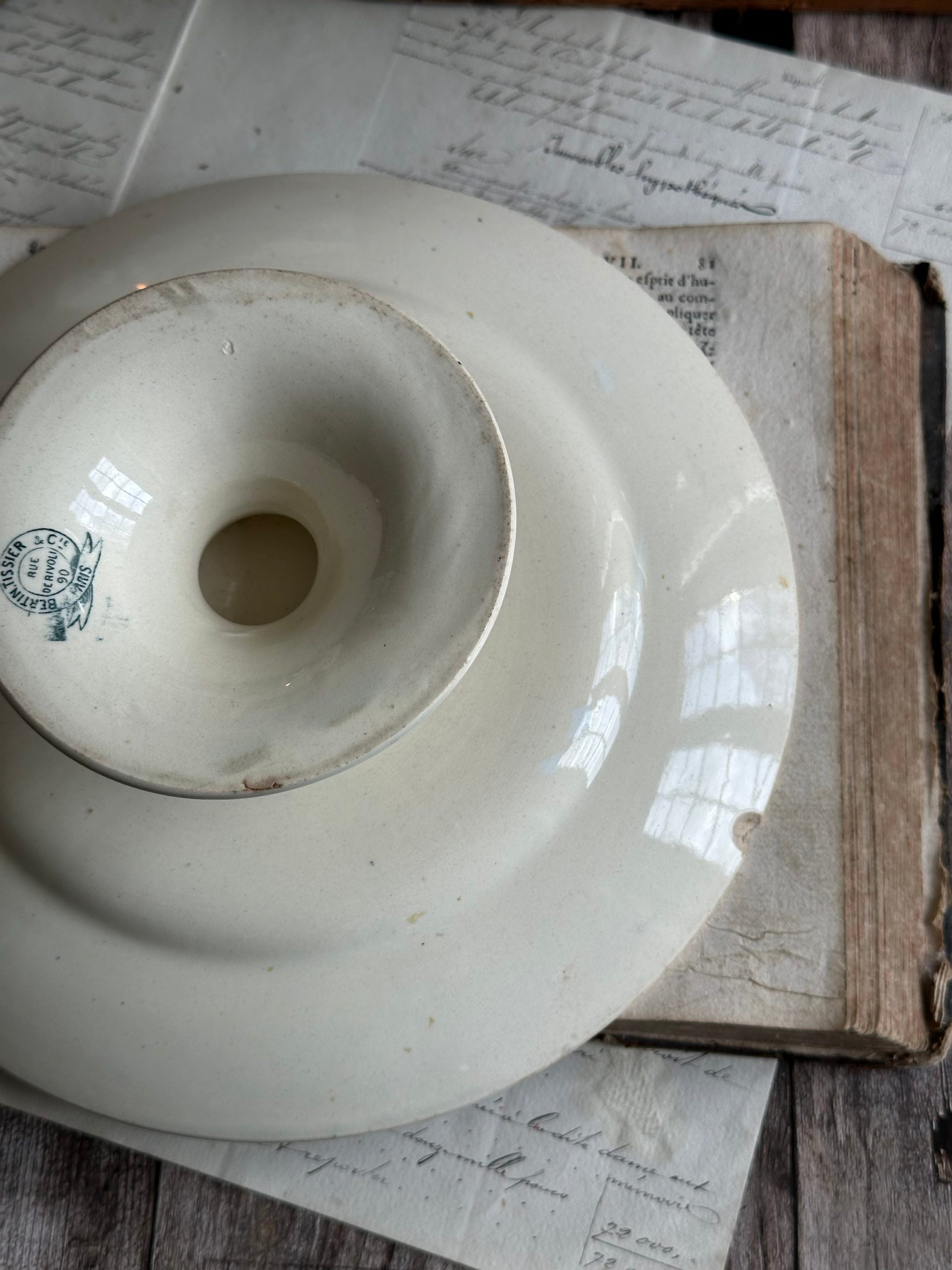 Pedestal dish Lunéville Birds model - circa 1880