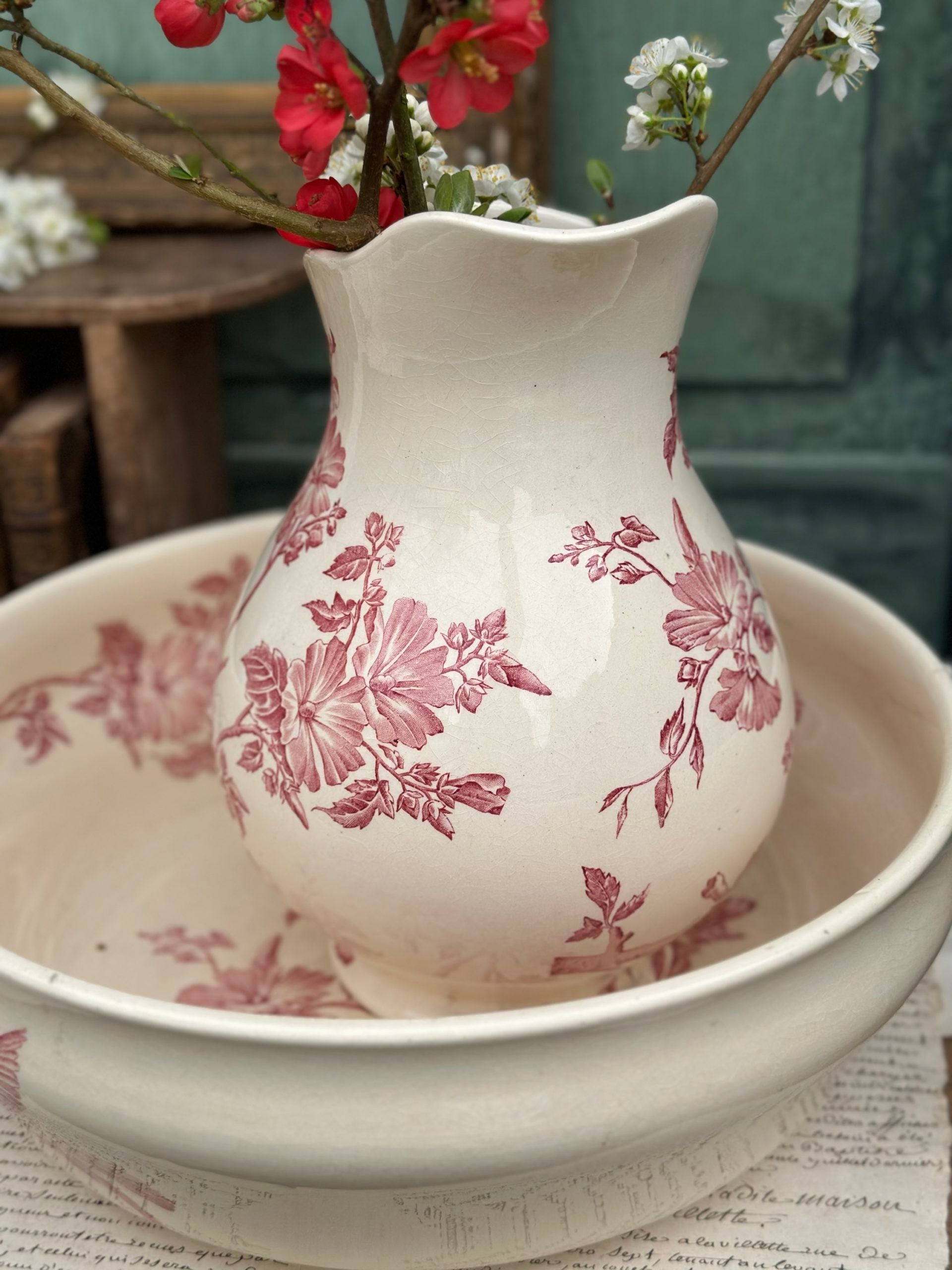 Garniture de toilette 3 pièces Longchamps modèle Small Bird