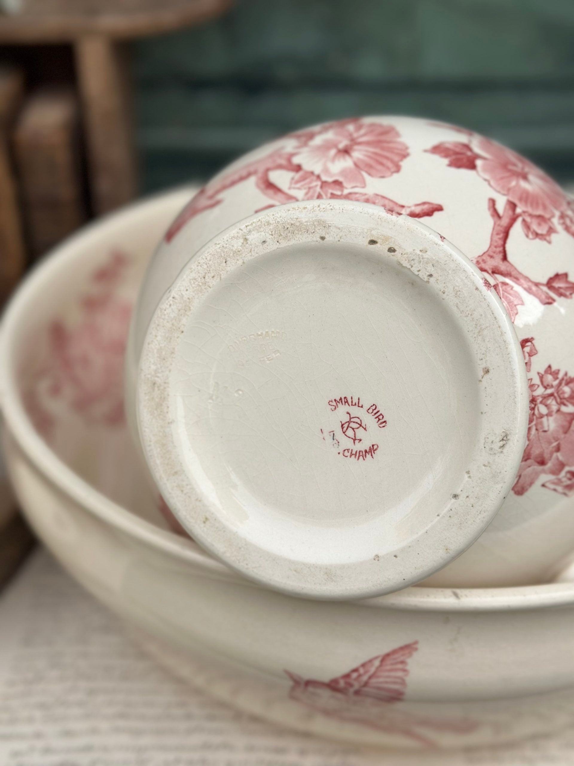 Garniture de toilette 3 pièces Longchamps modèle Small Bird