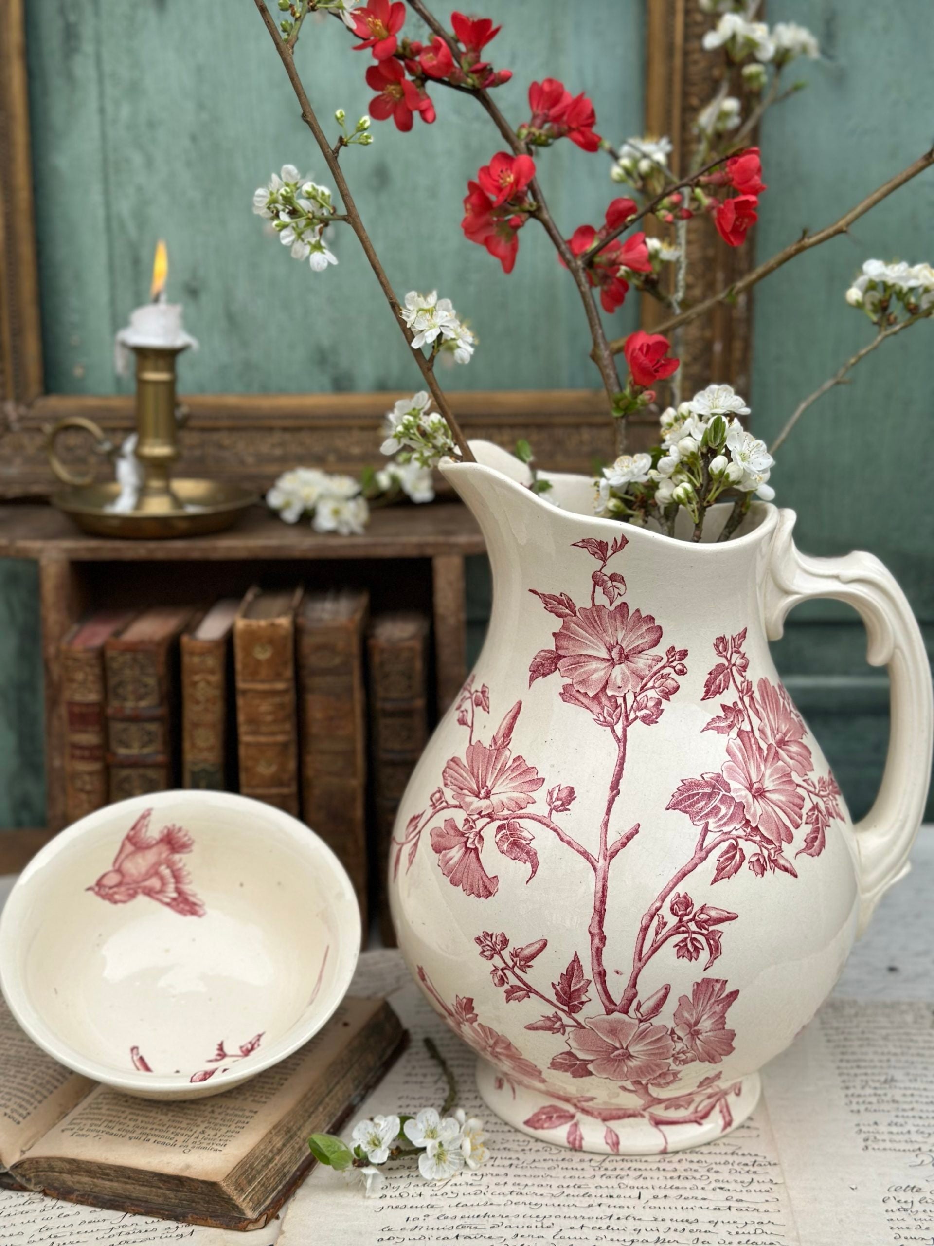 Garniture de toilette 3 pièces Longchamps modèle Small Bird