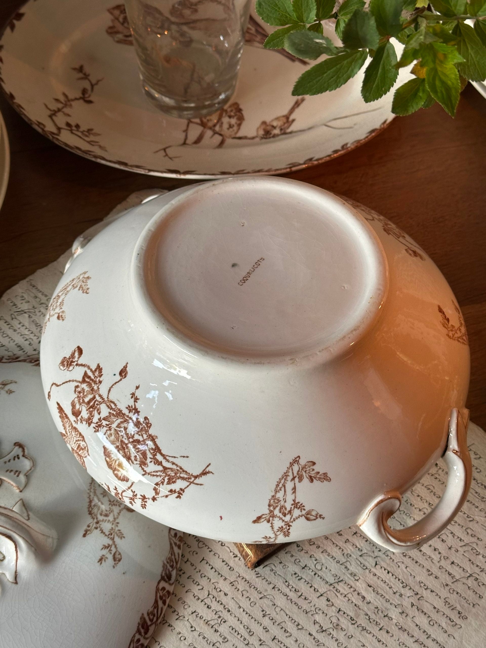 Soupière terre de fer Coquelicots