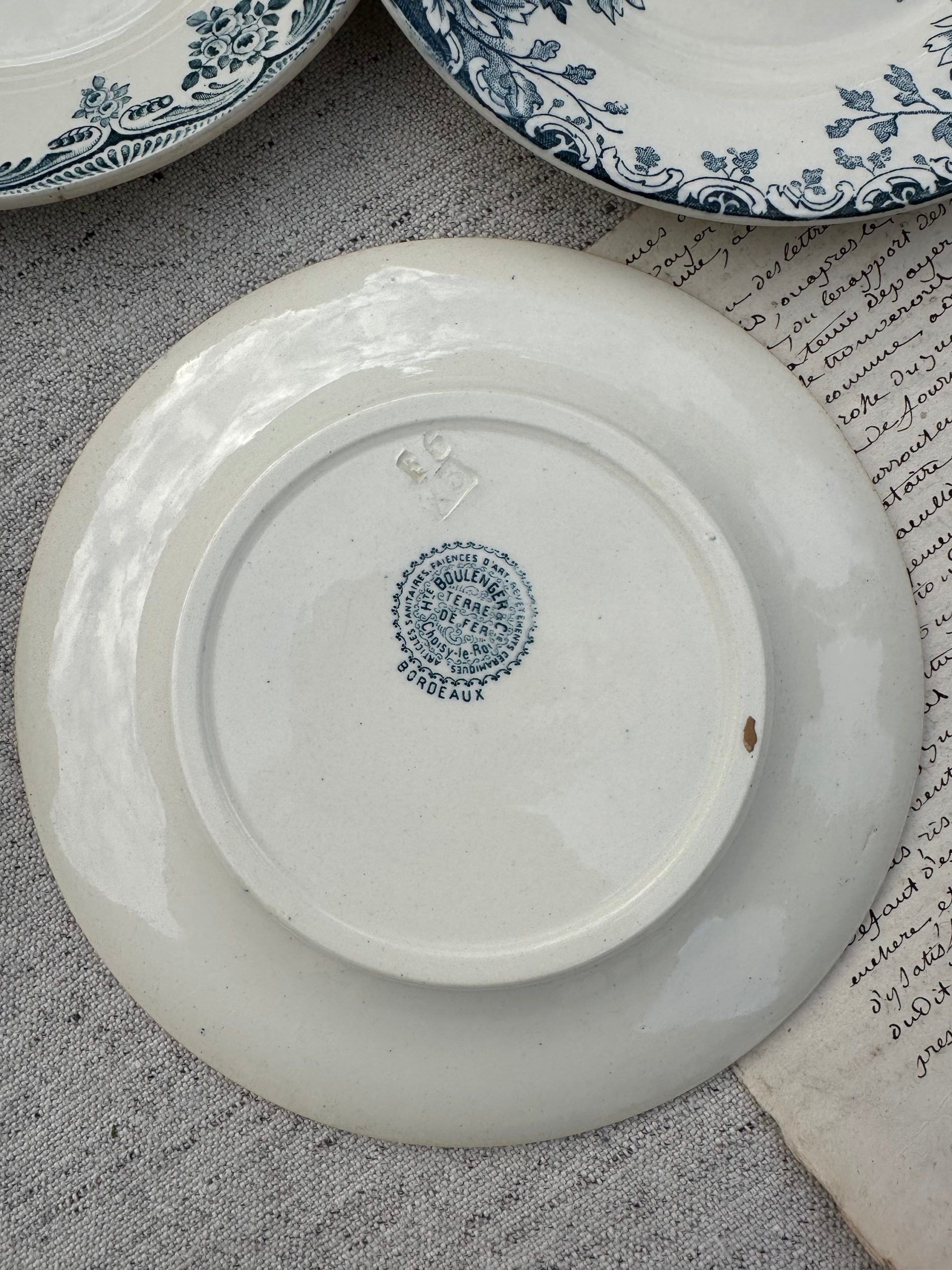 I. Set of 6 mismatched dessert plates