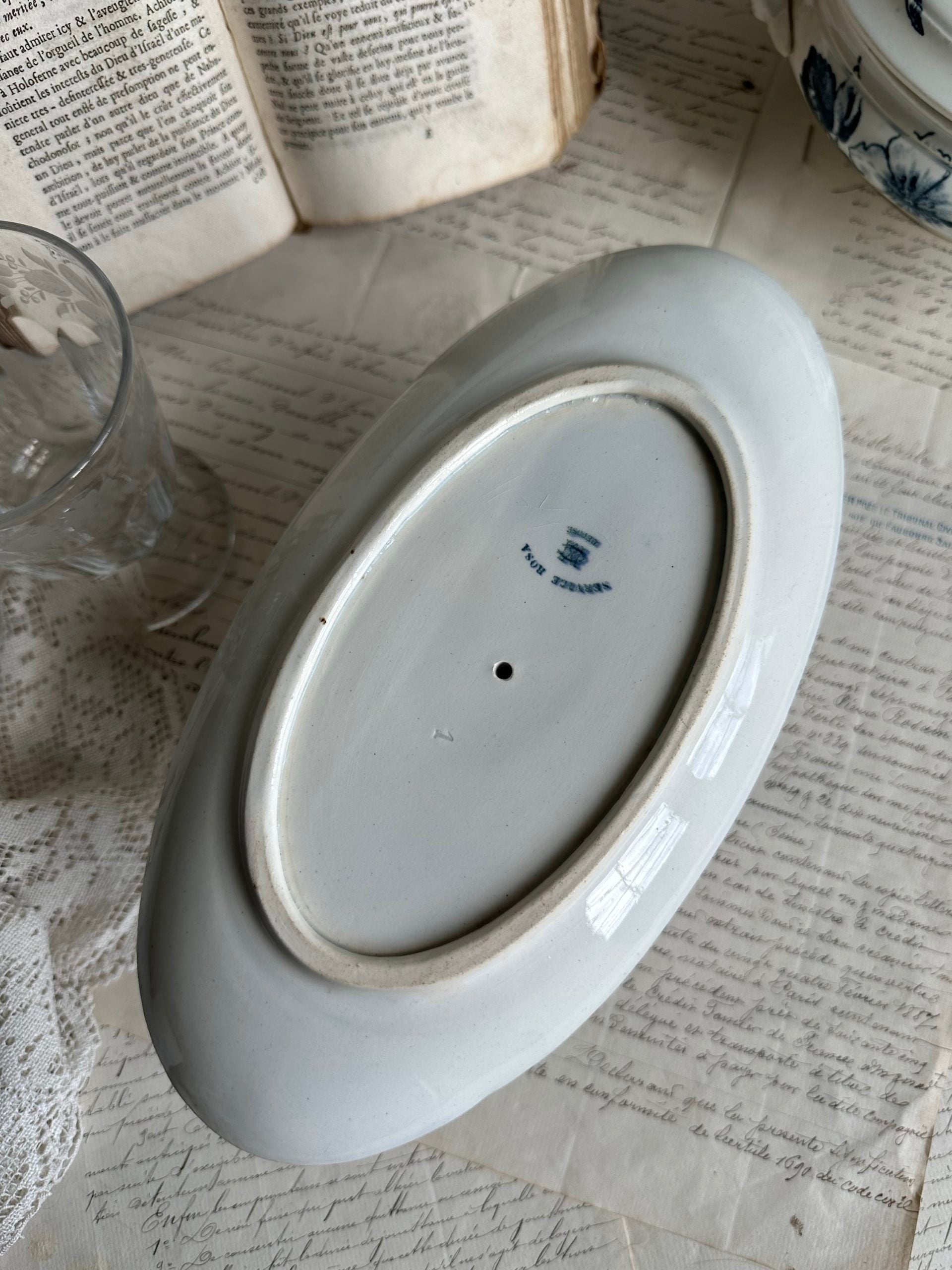Creil and Montereau Rosa model gravy boat
