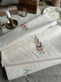 Reserved - large hand-embroidered cotton sheet