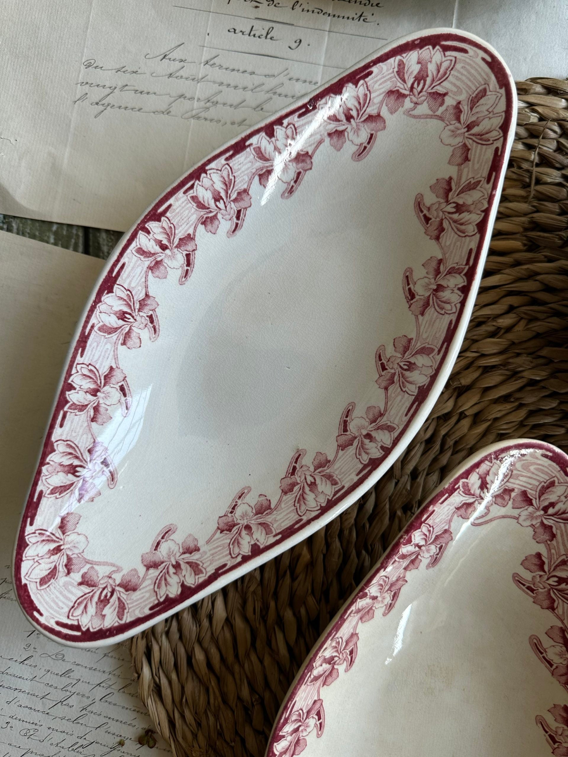 Trio of Badonviller reed dishes, Athens model