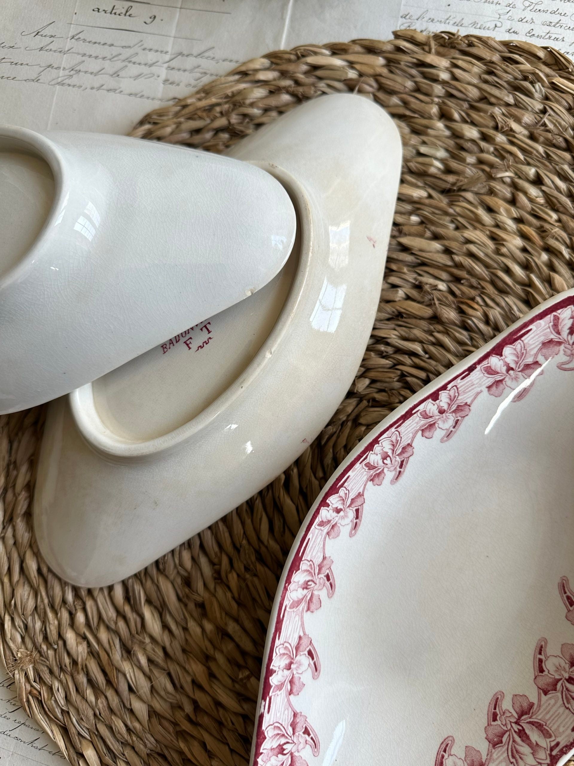 Trio of Badonviller reed dishes, Athens model