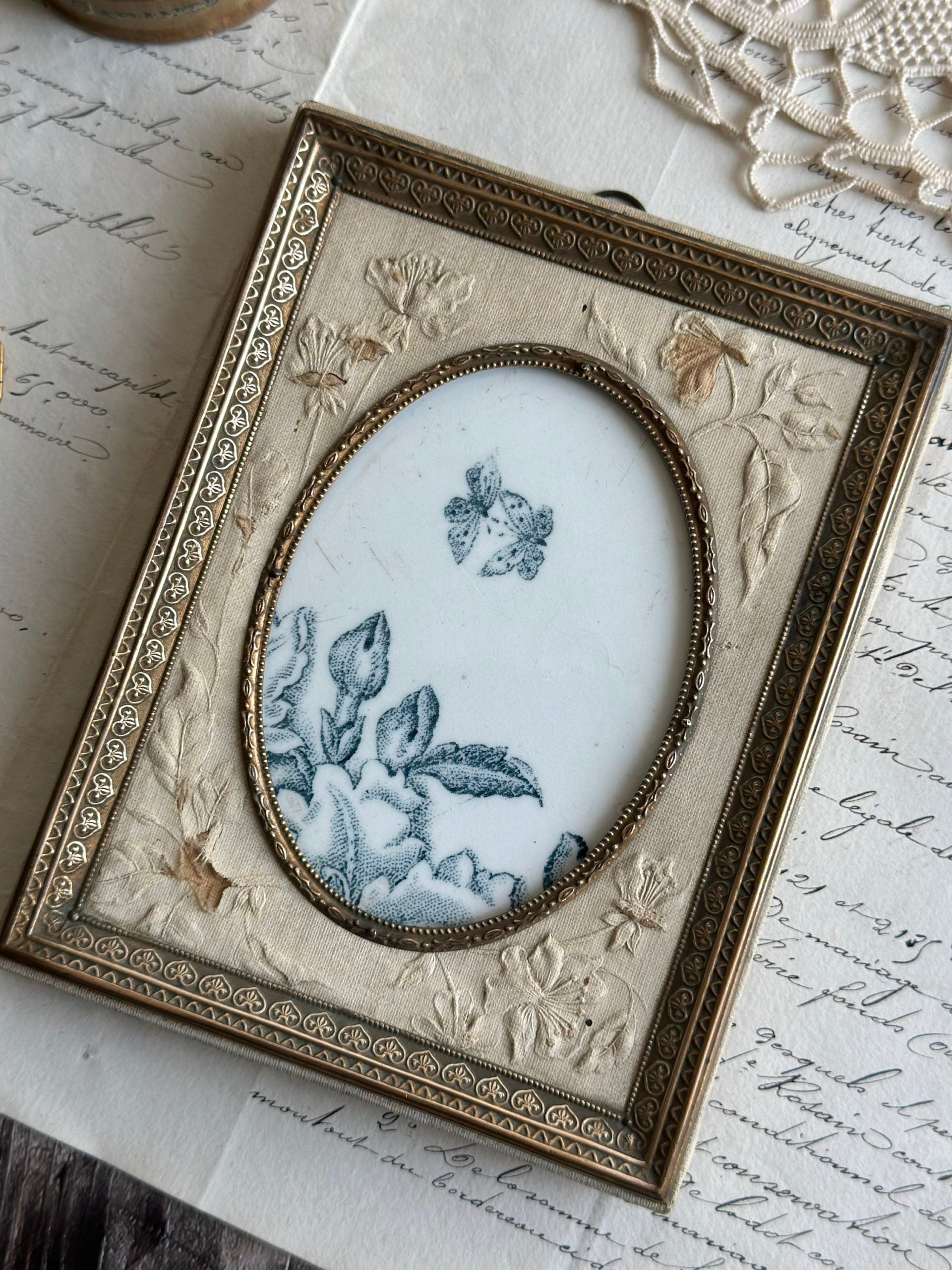 Cadre terre de fer papillons