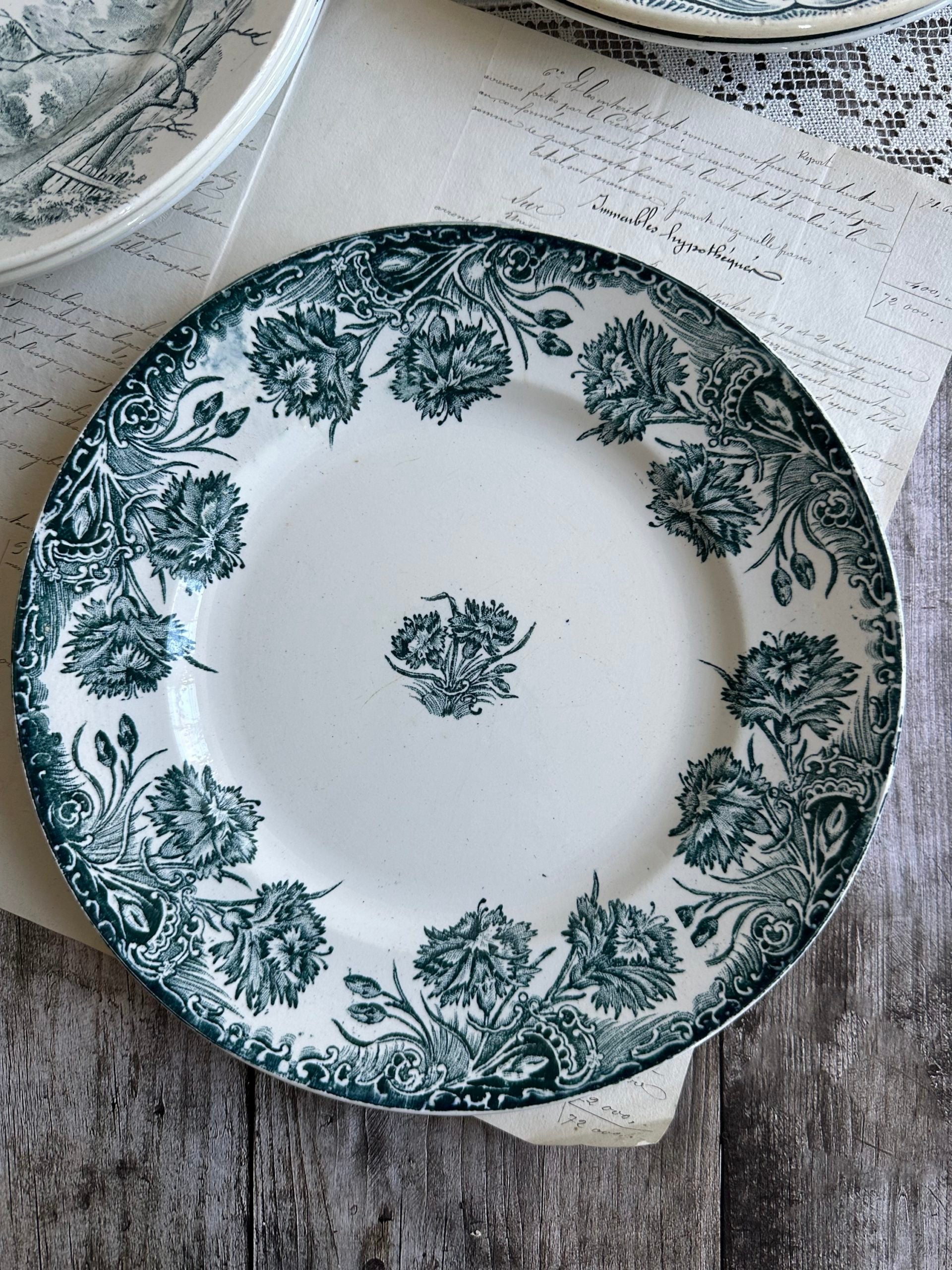 I. Set of 6 mismatched ironstone plates