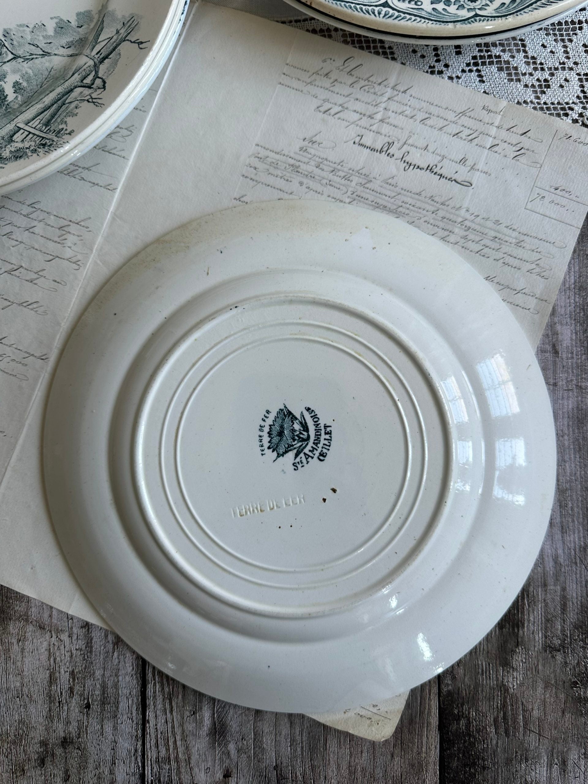 I. Set of 6 mismatched ironstone plates