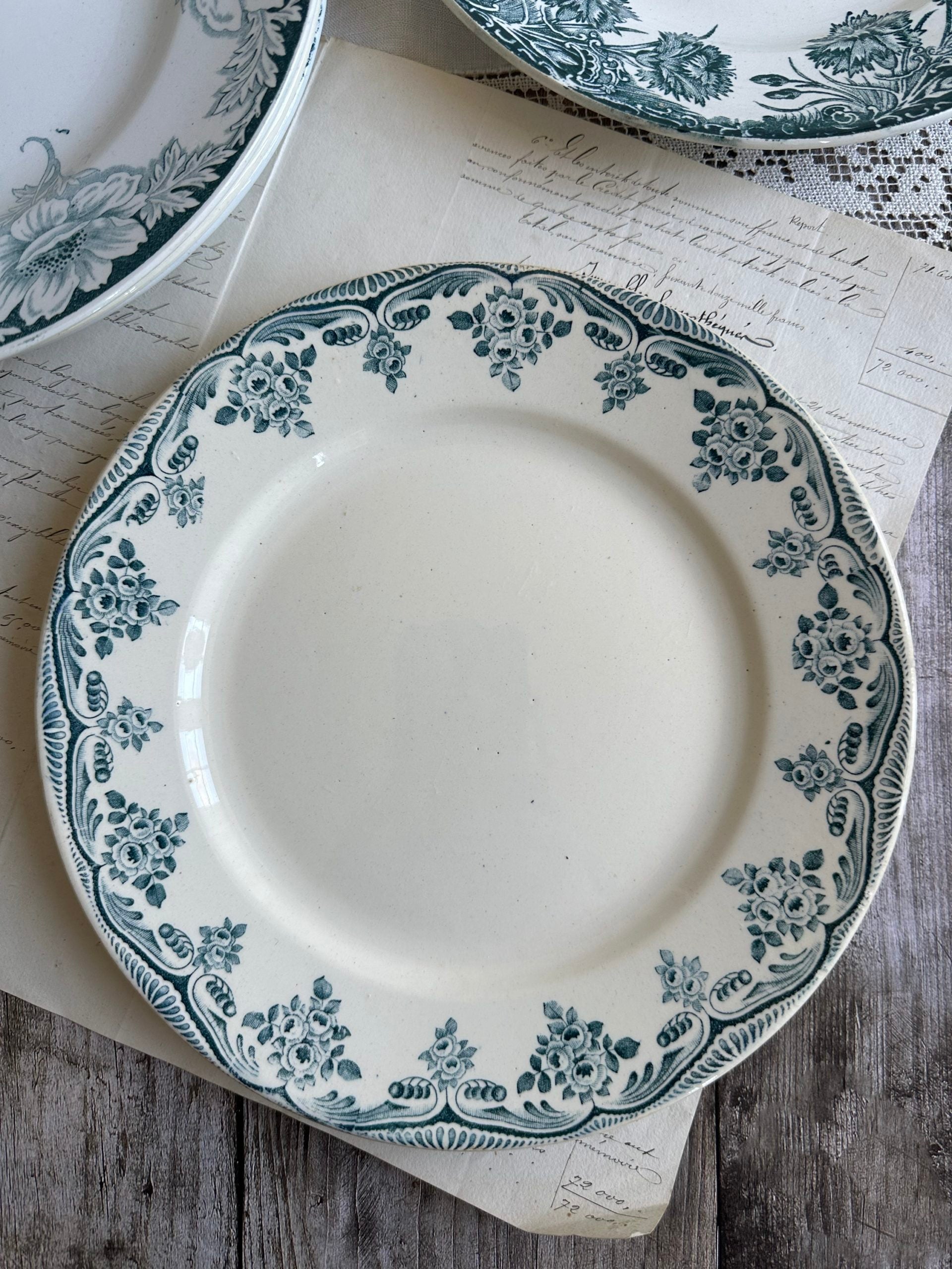 I. Set of 6 mismatched ironstone plates