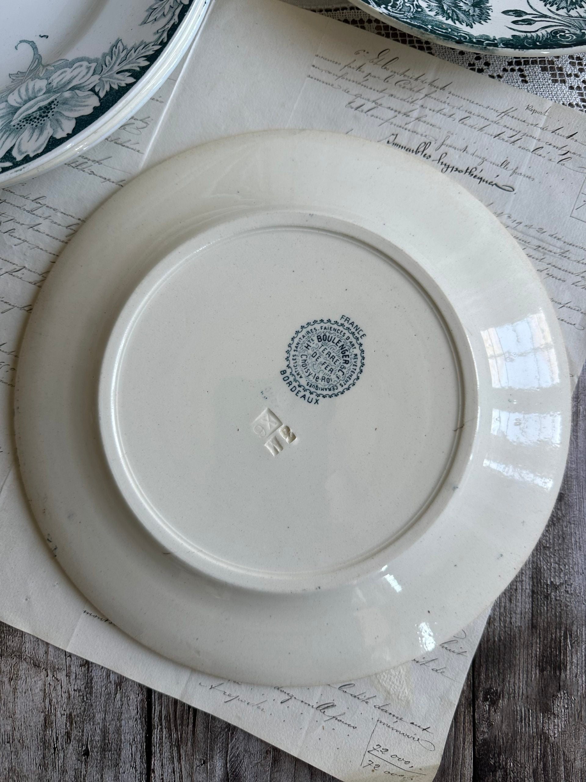 I. Set of 6 mismatched ironstone plates