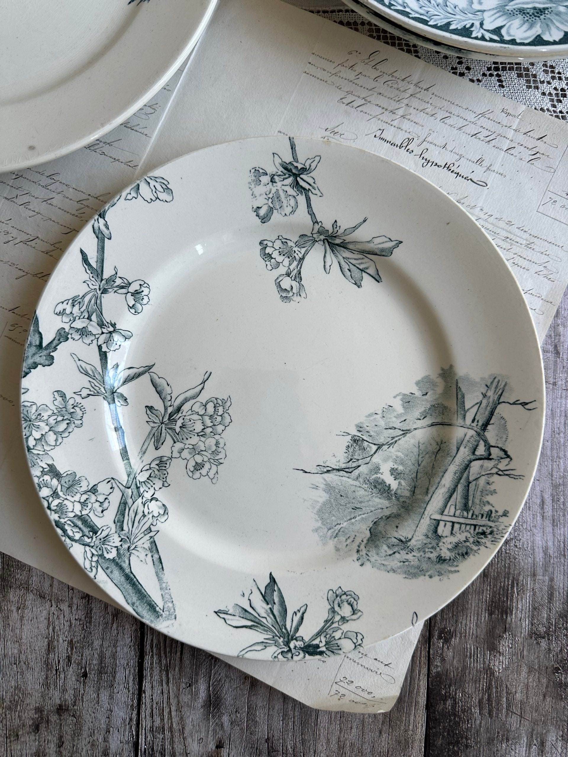 I. Set of 6 mismatched ironstone plates