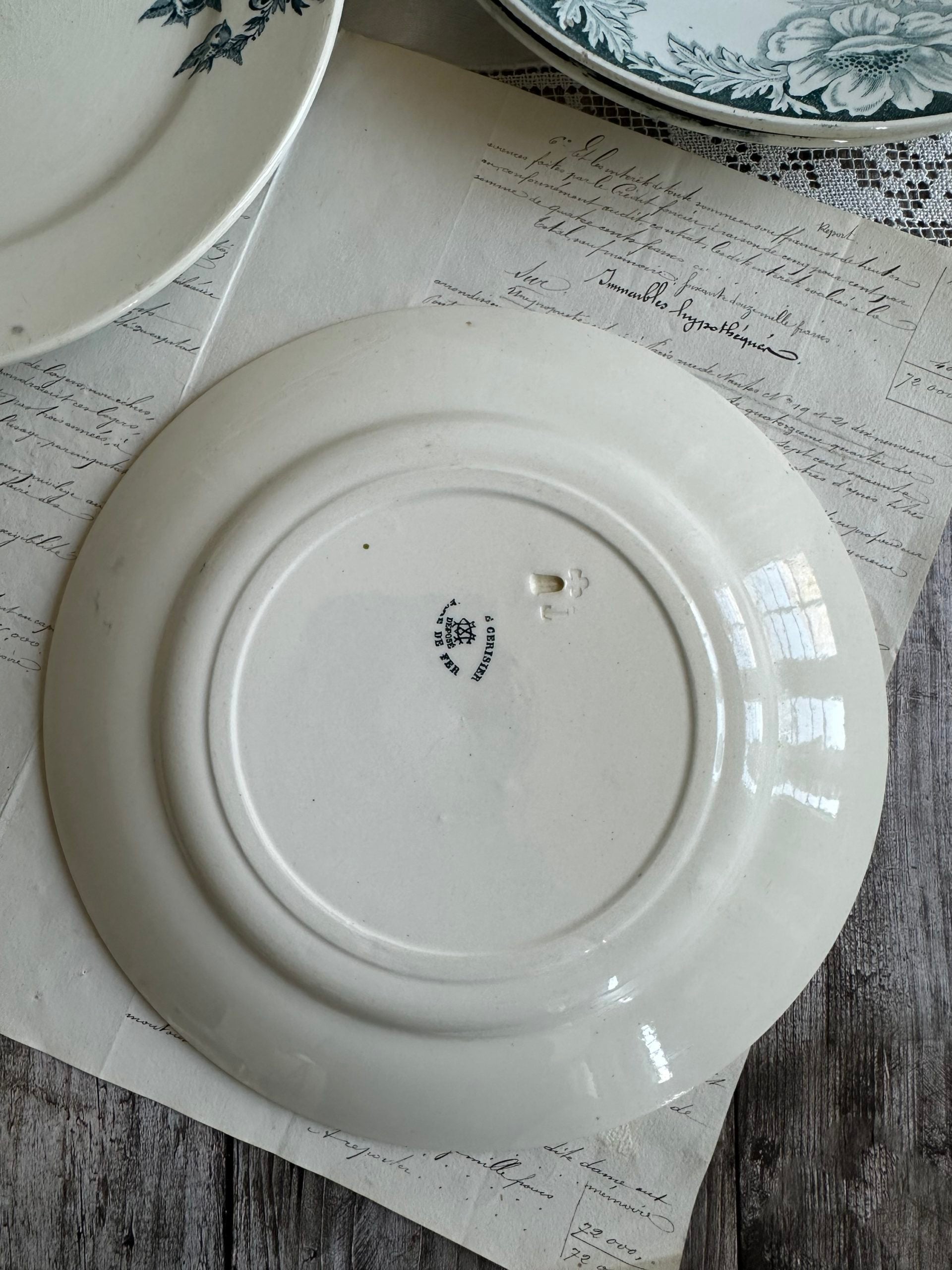 I. Set of 6 mismatched ironstone plates