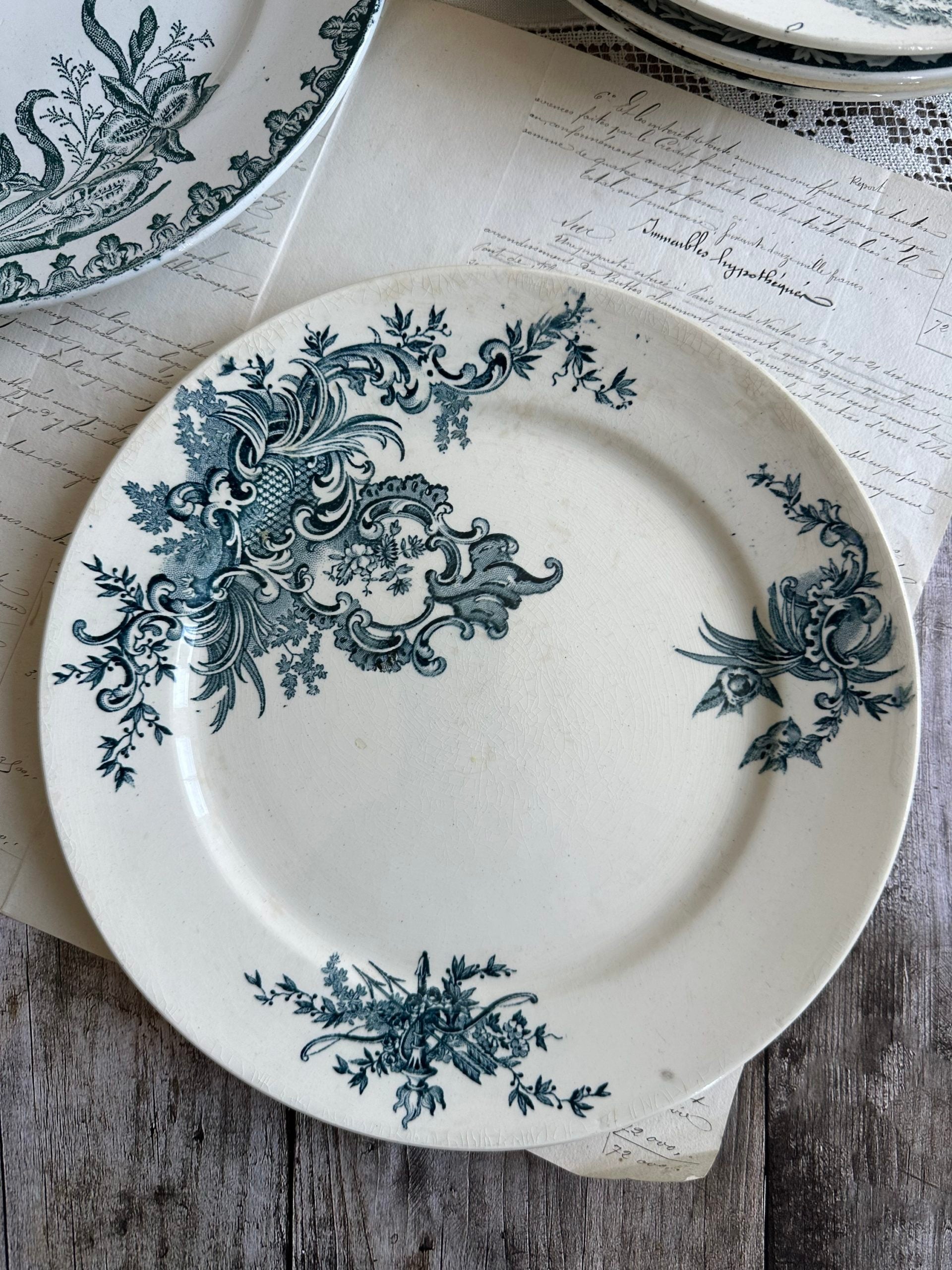 I. Set of 6 mismatched ironstone plates