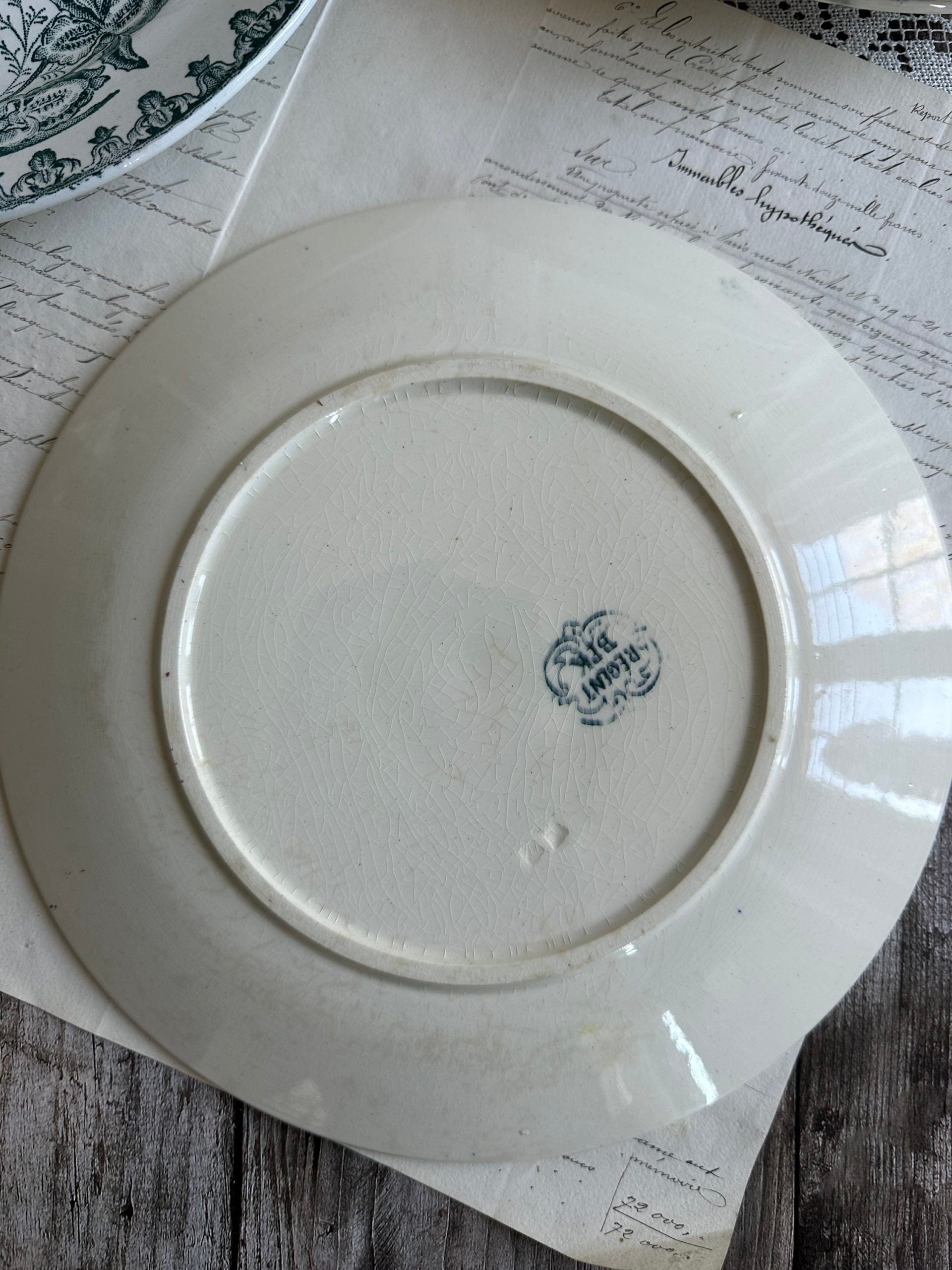 I. Set of 6 mismatched ironstone plates