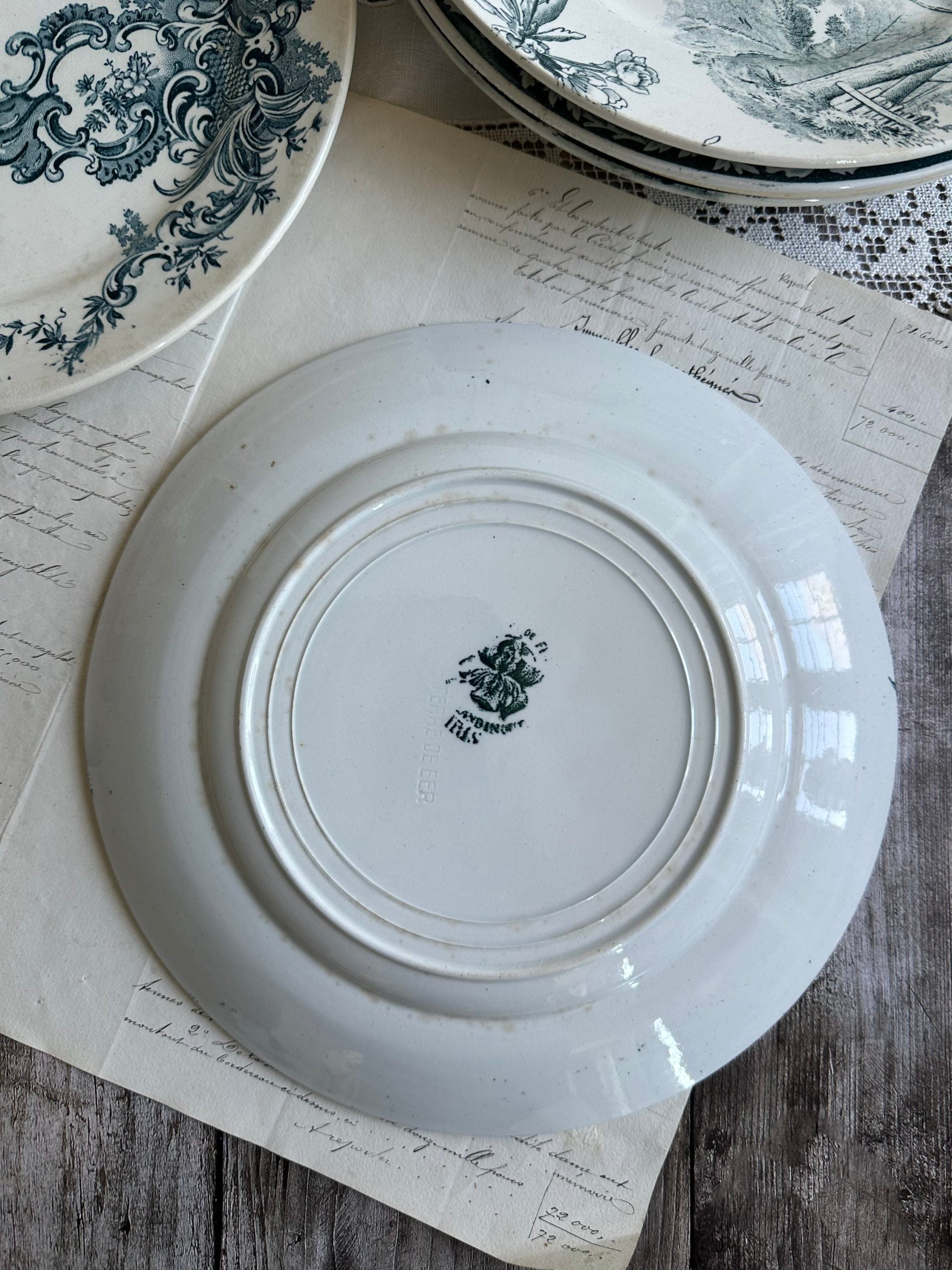 I. Set of 6 mismatched ironstone plates