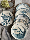 Suite de 6 assiettes plates terre de fer