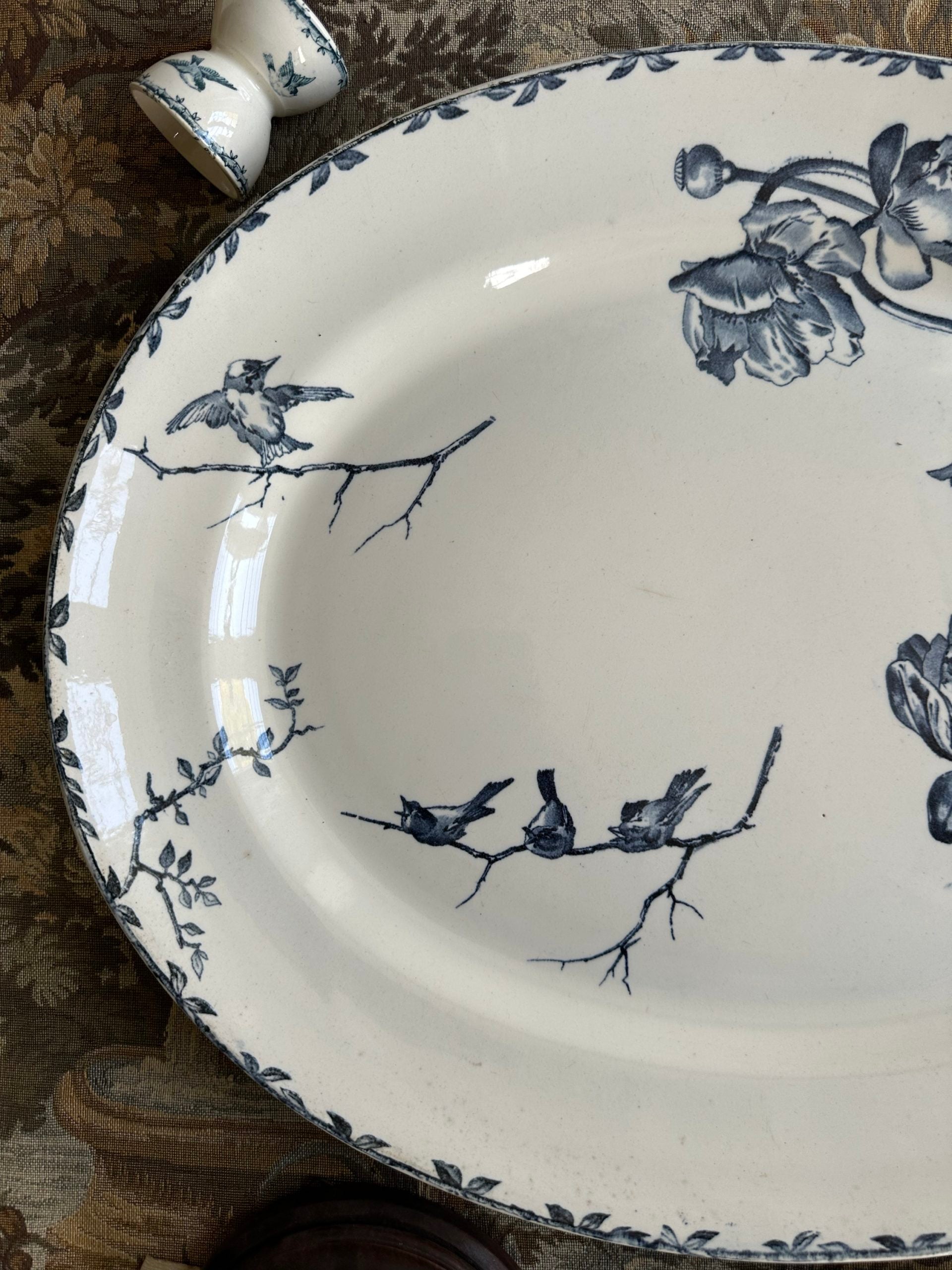 Rare et très grand plat Choisy le Roi modèle Oxford