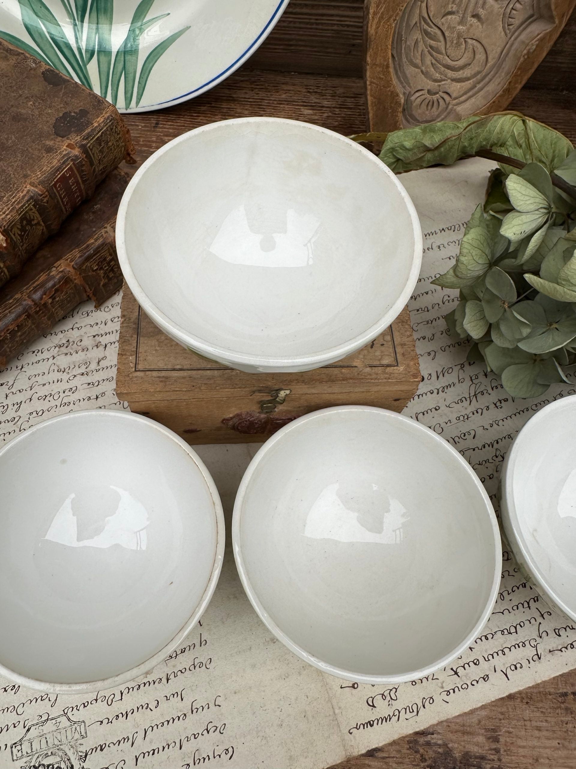 Mini bol à facette carreaux verts