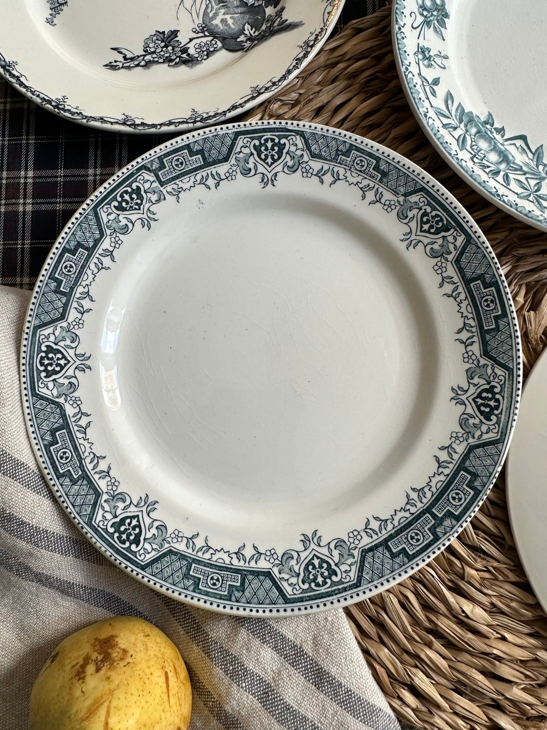 III. Set of 6 mismatched dessert plates