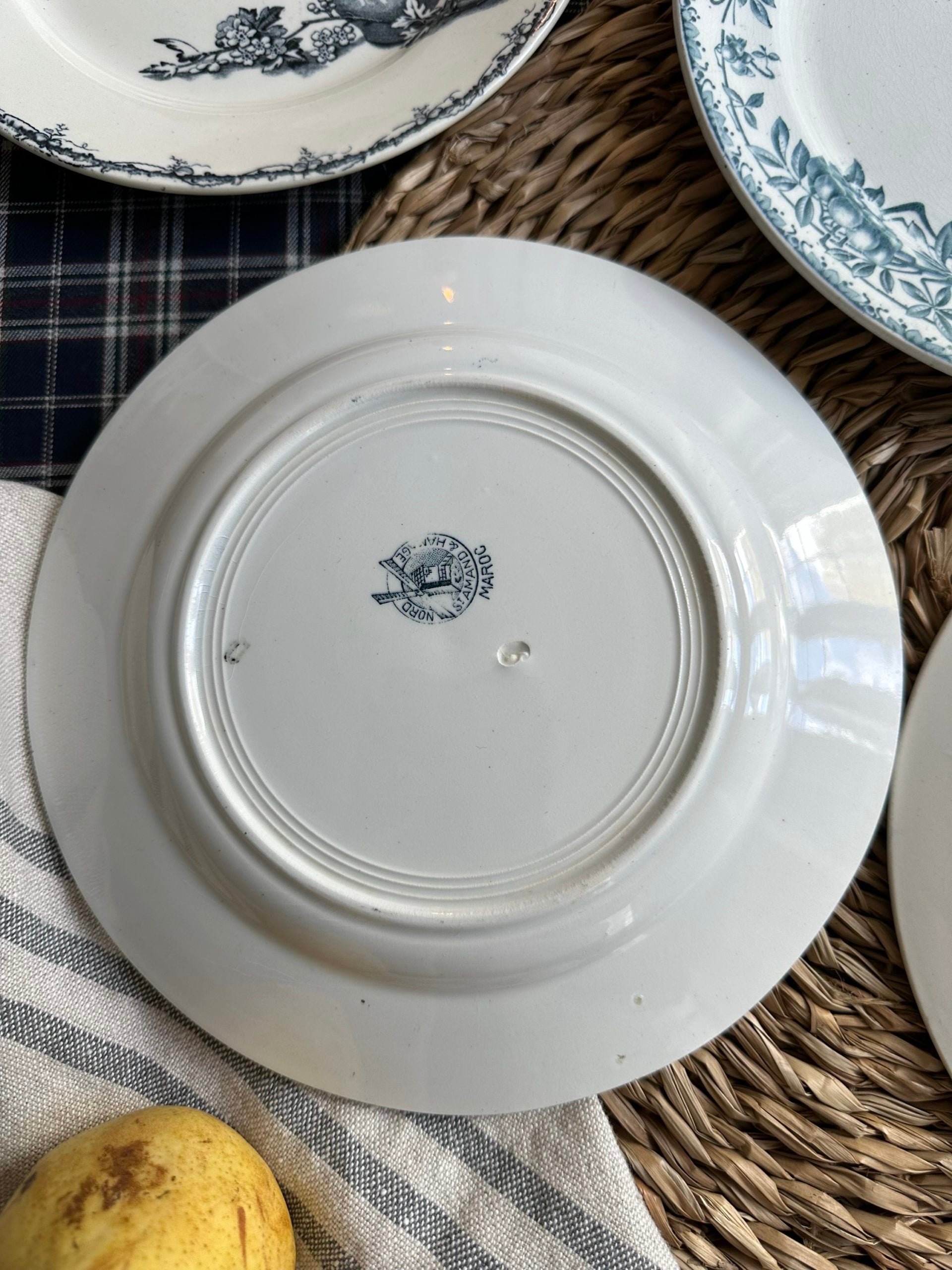 III. Set of 6 mismatched dessert plates