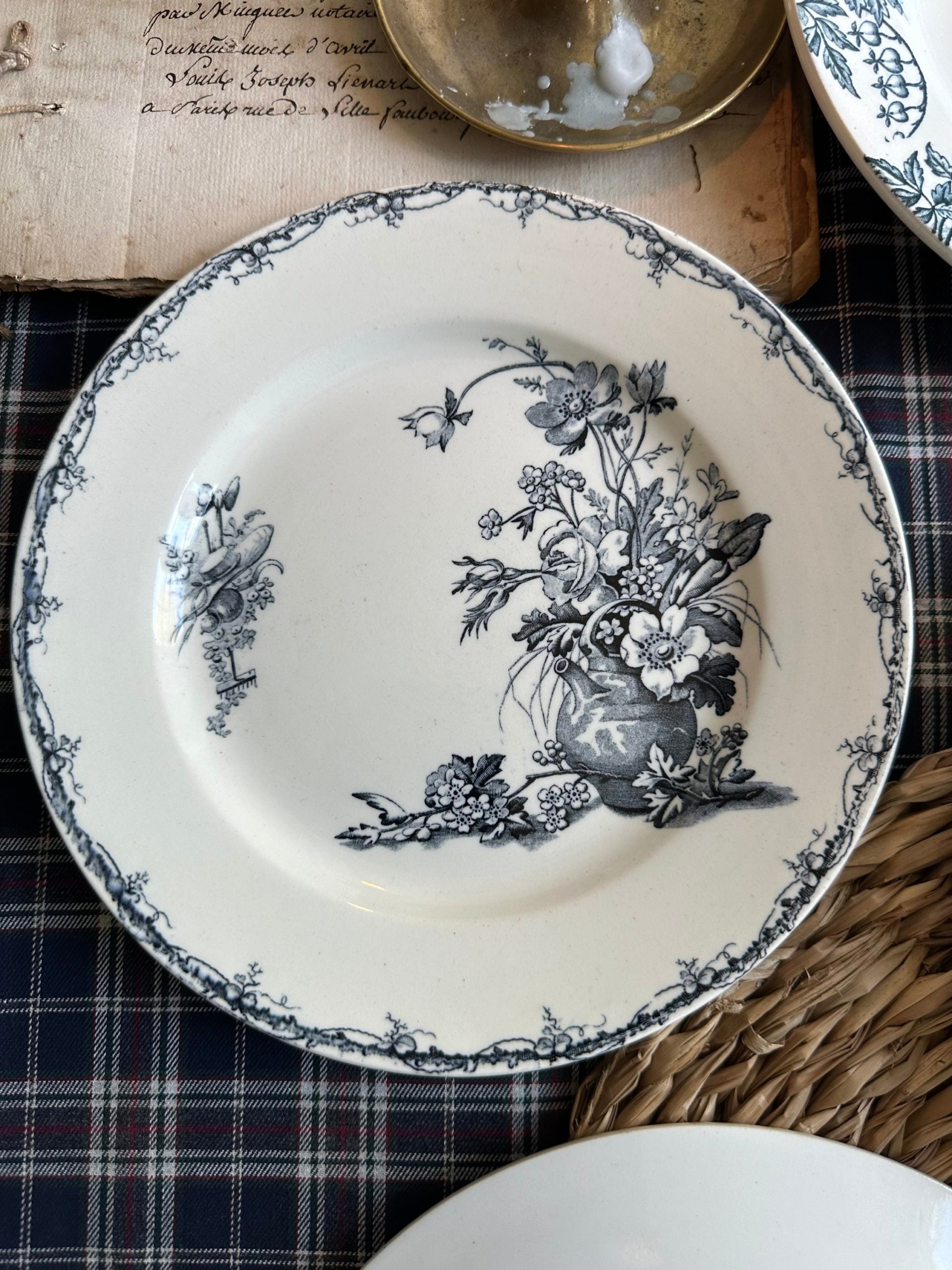 III. Set of 6 mismatched dessert plates