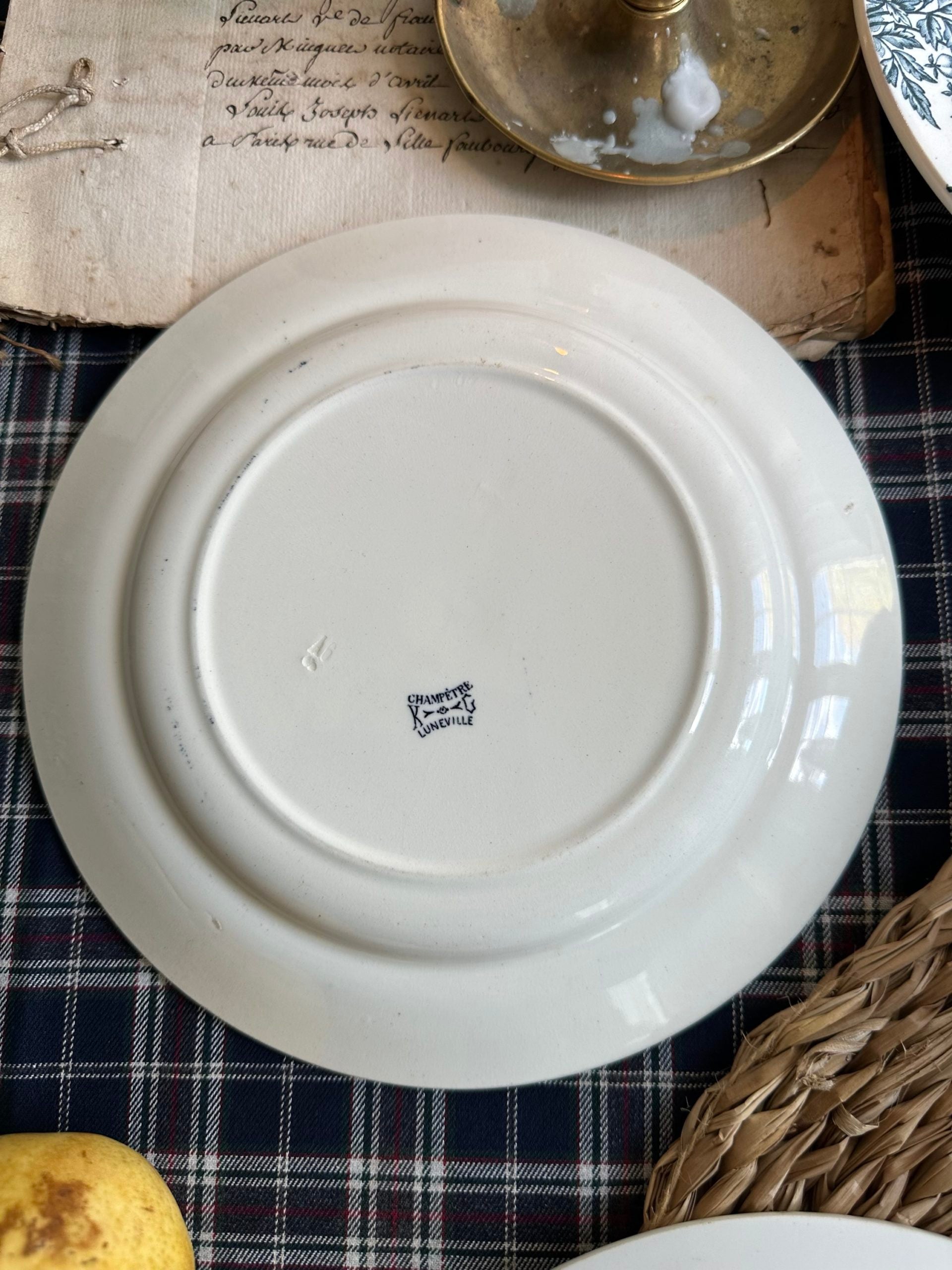 III. Set of 6 mismatched dessert plates