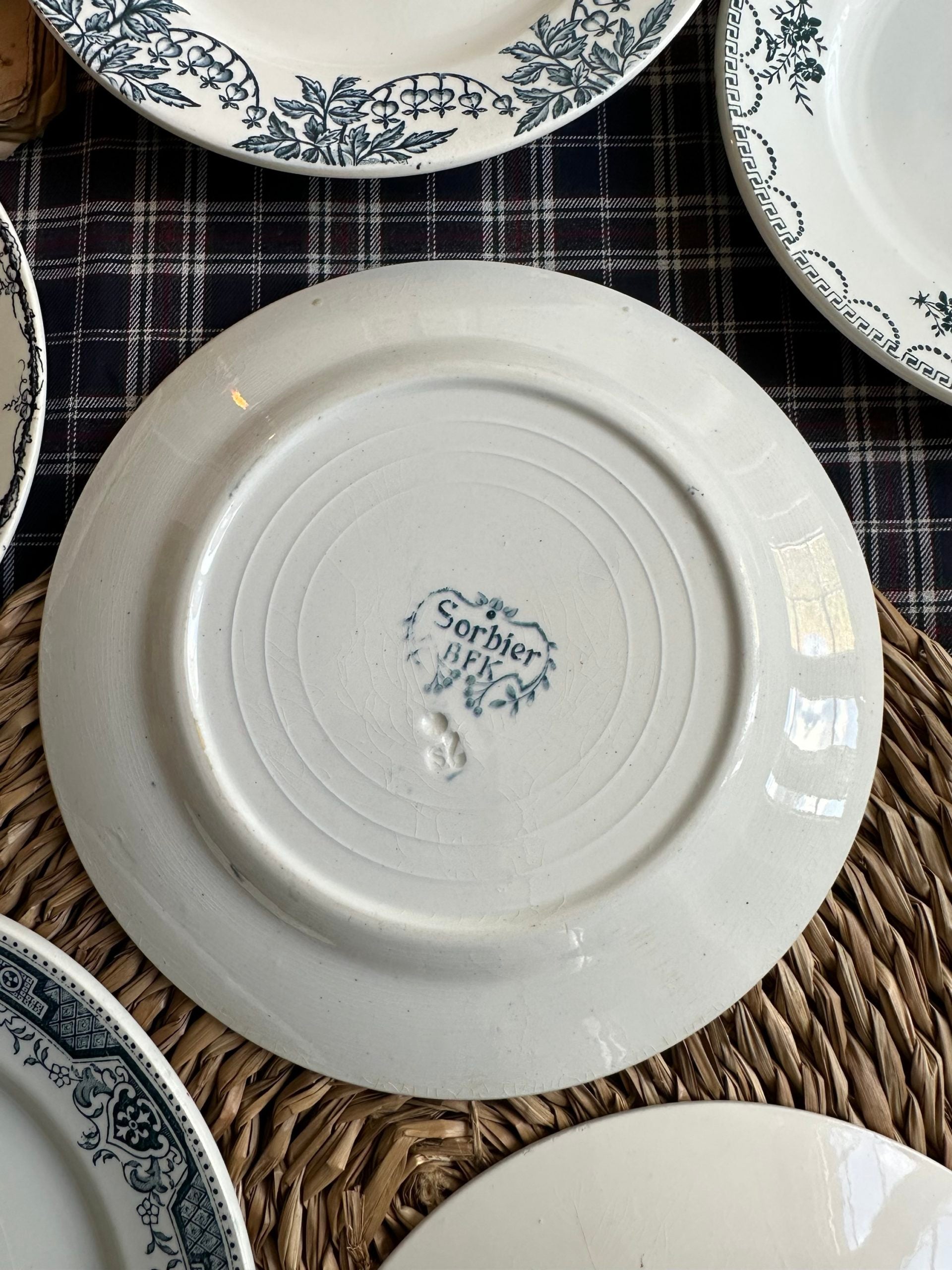 III. Set of 6 mismatched dessert plates