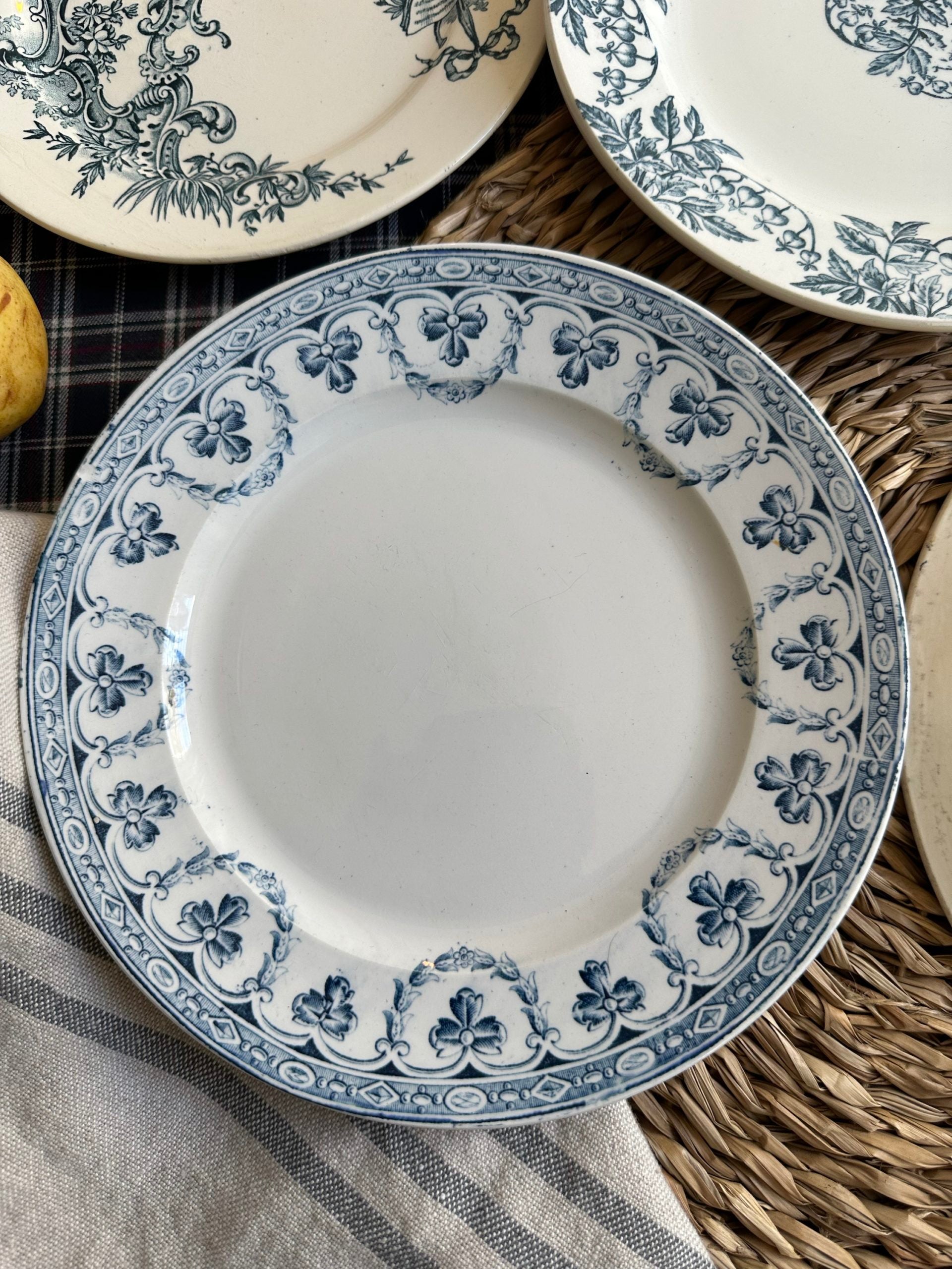 II. Set of 6 mismatched dessert plates