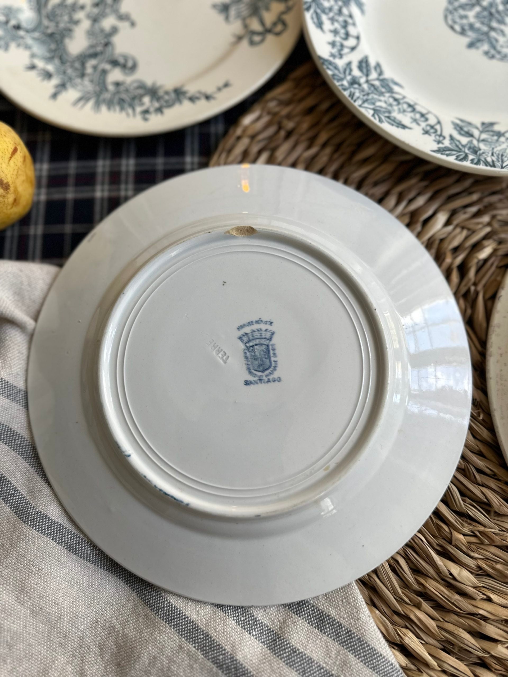 II. Set of 6 mismatched dessert plates