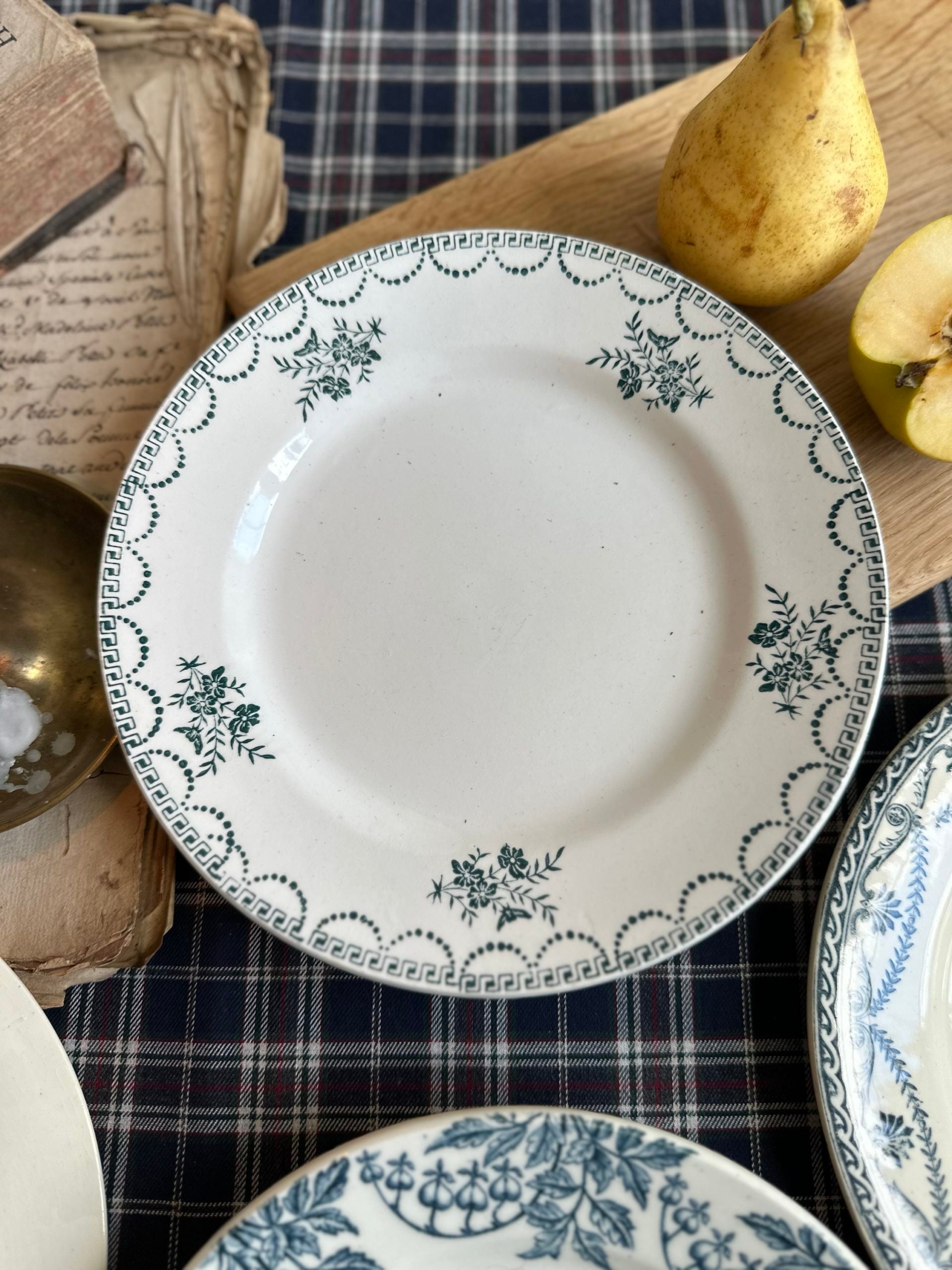 II. Set of 6 mismatched dessert plates