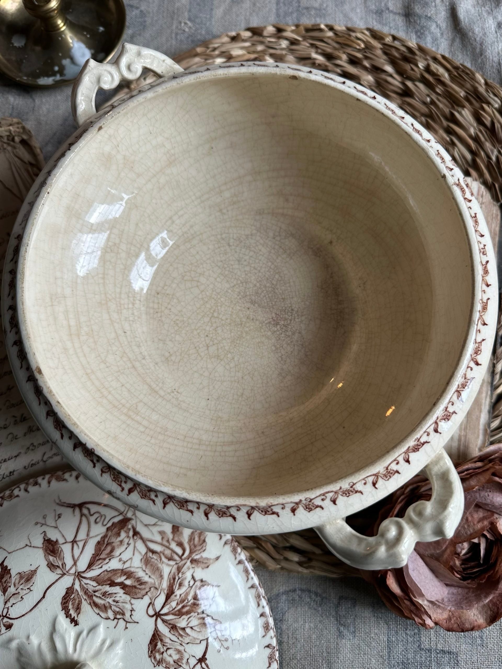 Légumier Gien modèle Vigne Vierge