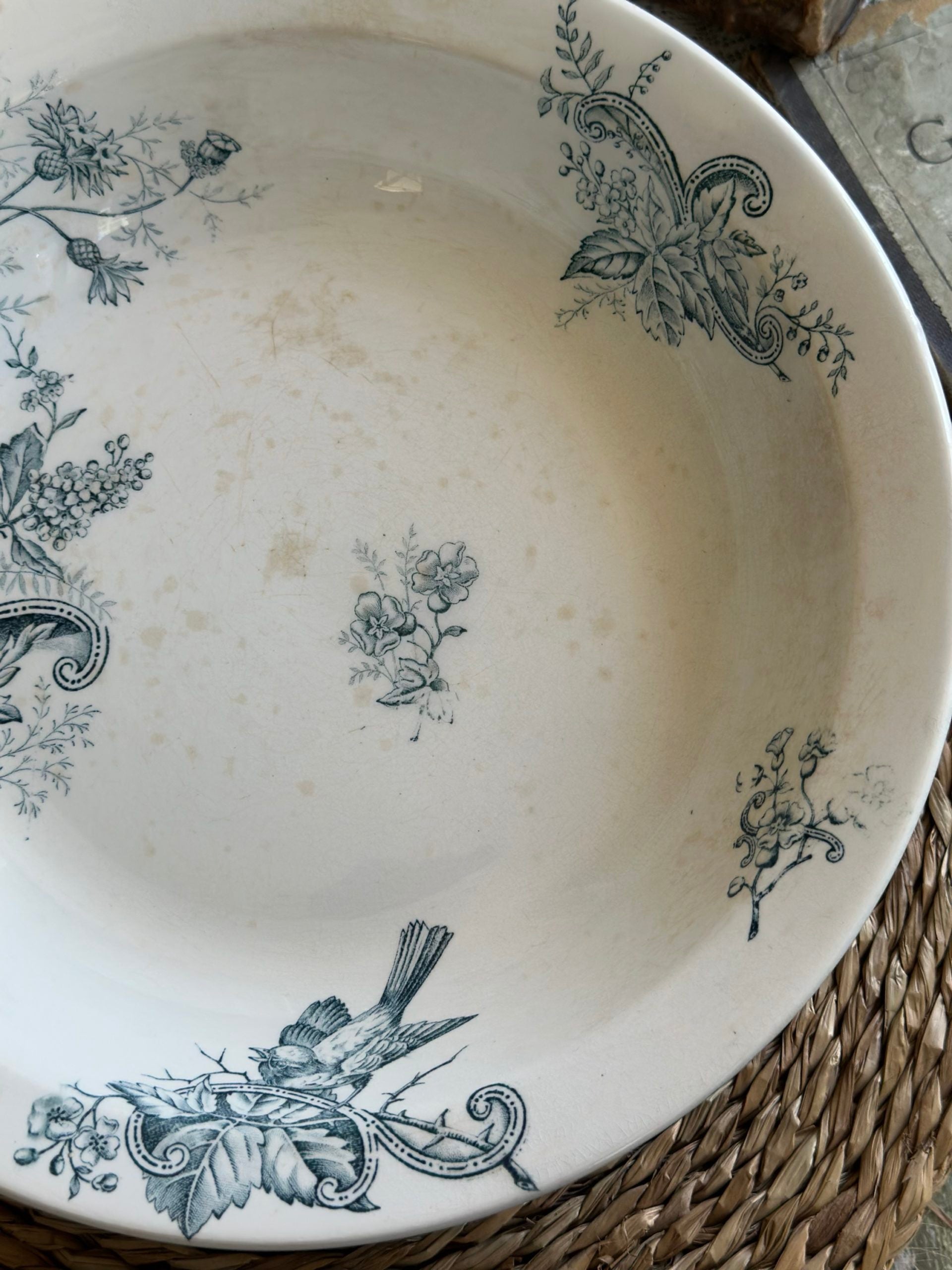 Saint Amant and Hamage bird-patterned bowl/salad bowl