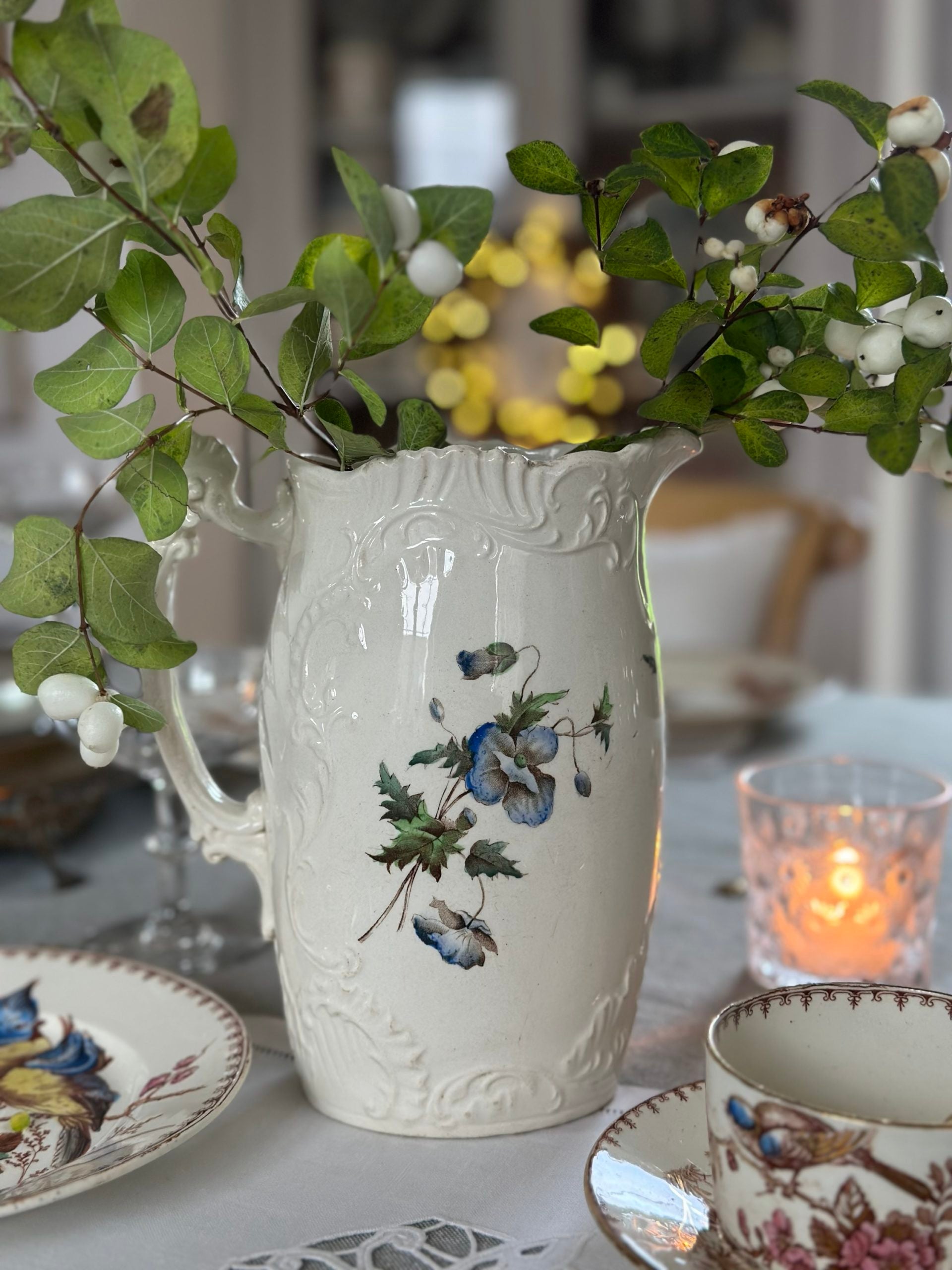 Sublime pichet polychrome EM &amp; Co. (Edge Malkin &amp; Co) England modèle Poppy - fin XIXème