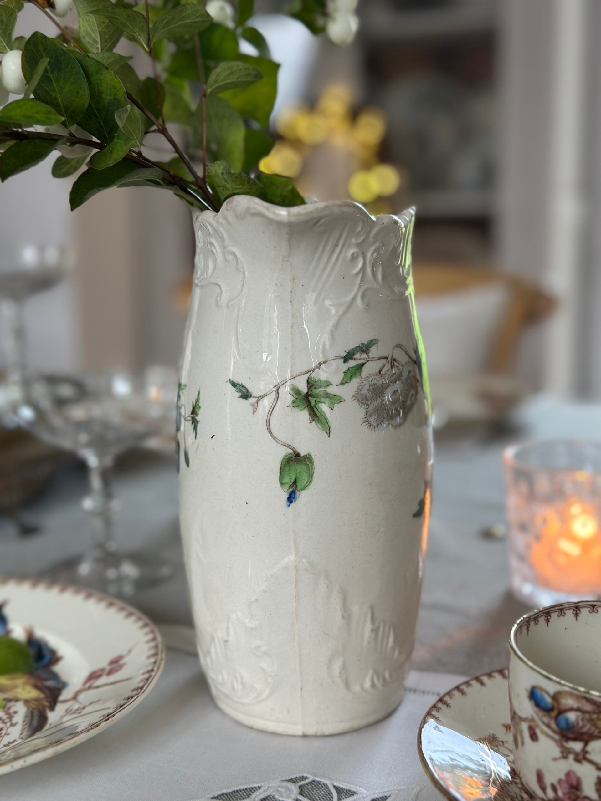 Sublime pichet polychrome EM &amp; Co. (Edge Malkin &amp; Co) England modèle Poppy - fin XIXème