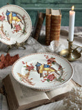 Lunéville polychrome pedestal platter, Mésange pattern