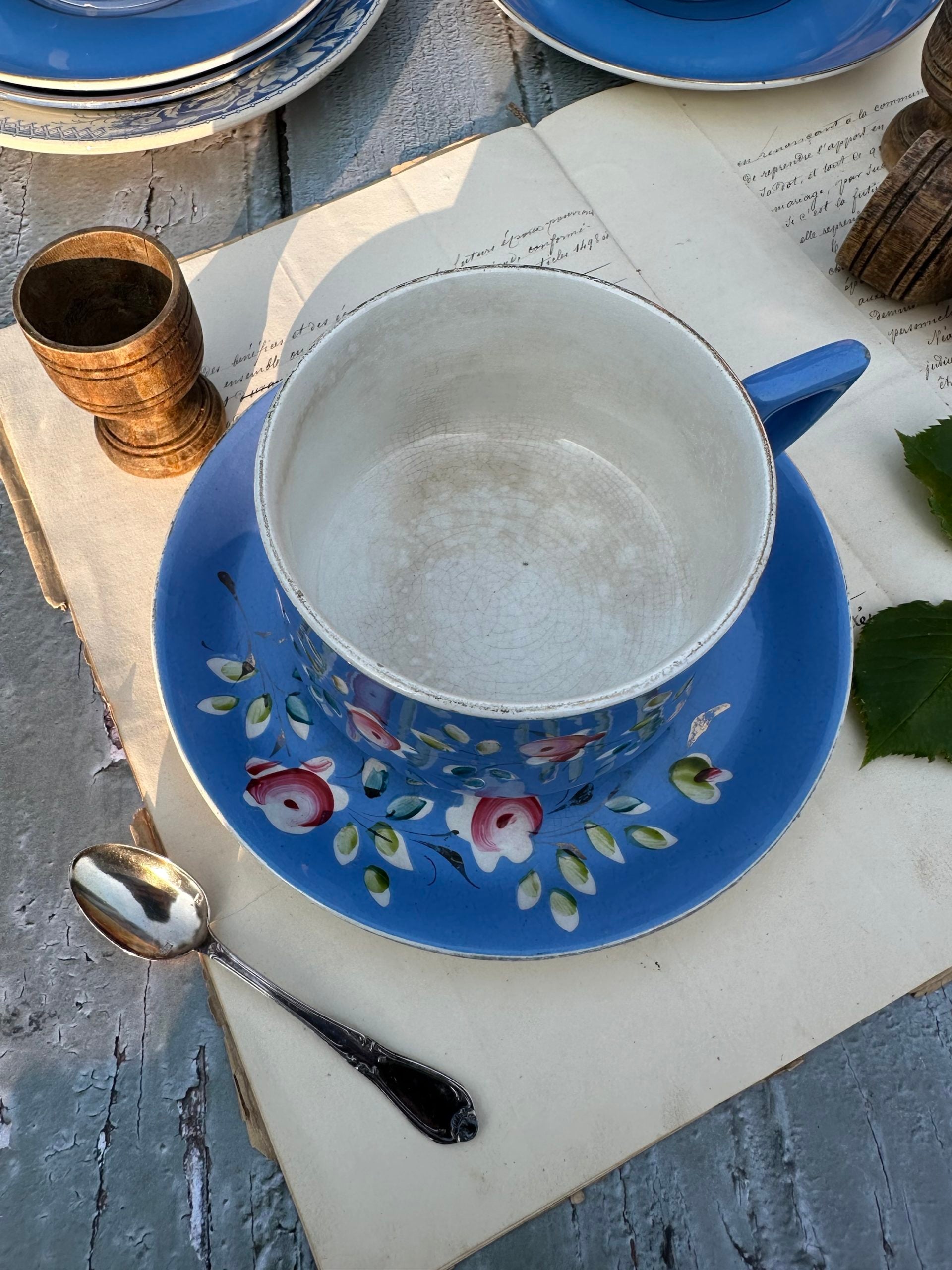 I. Reserved - Large Sarreguemines chocolate cup