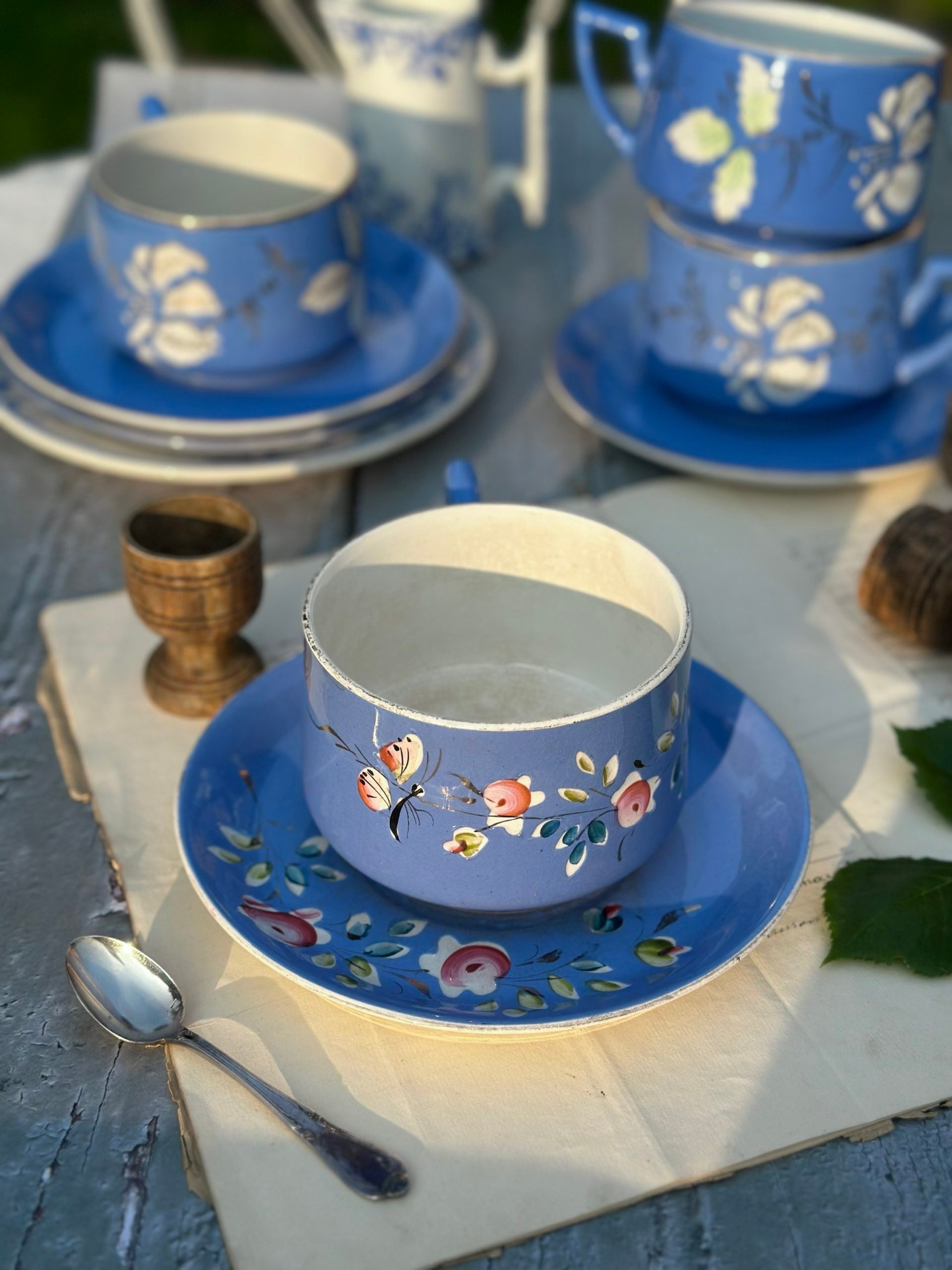 I. Reserved - Large Sarreguemines chocolate cup