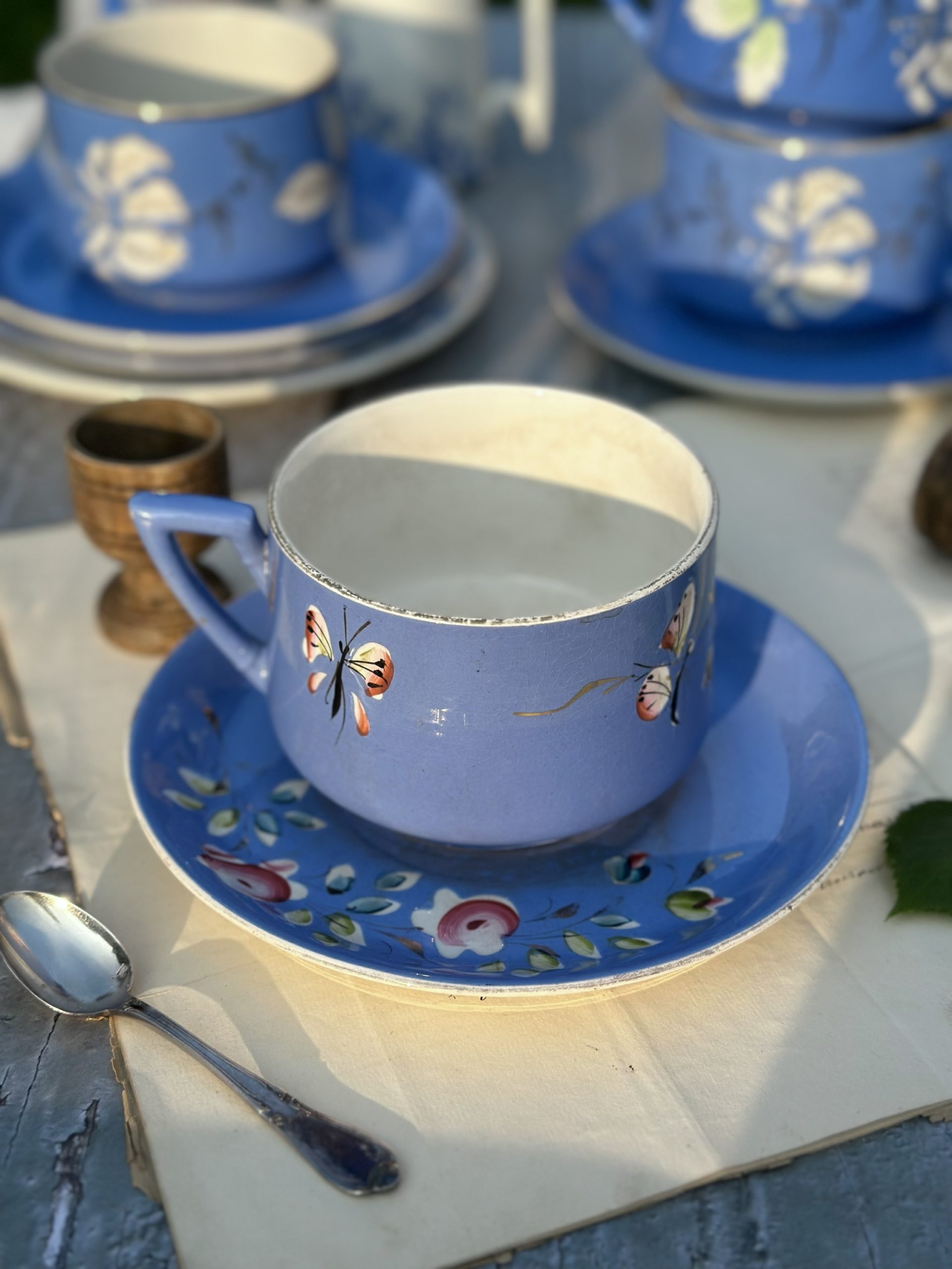 I. Reserved - Large Sarreguemines chocolate cup
