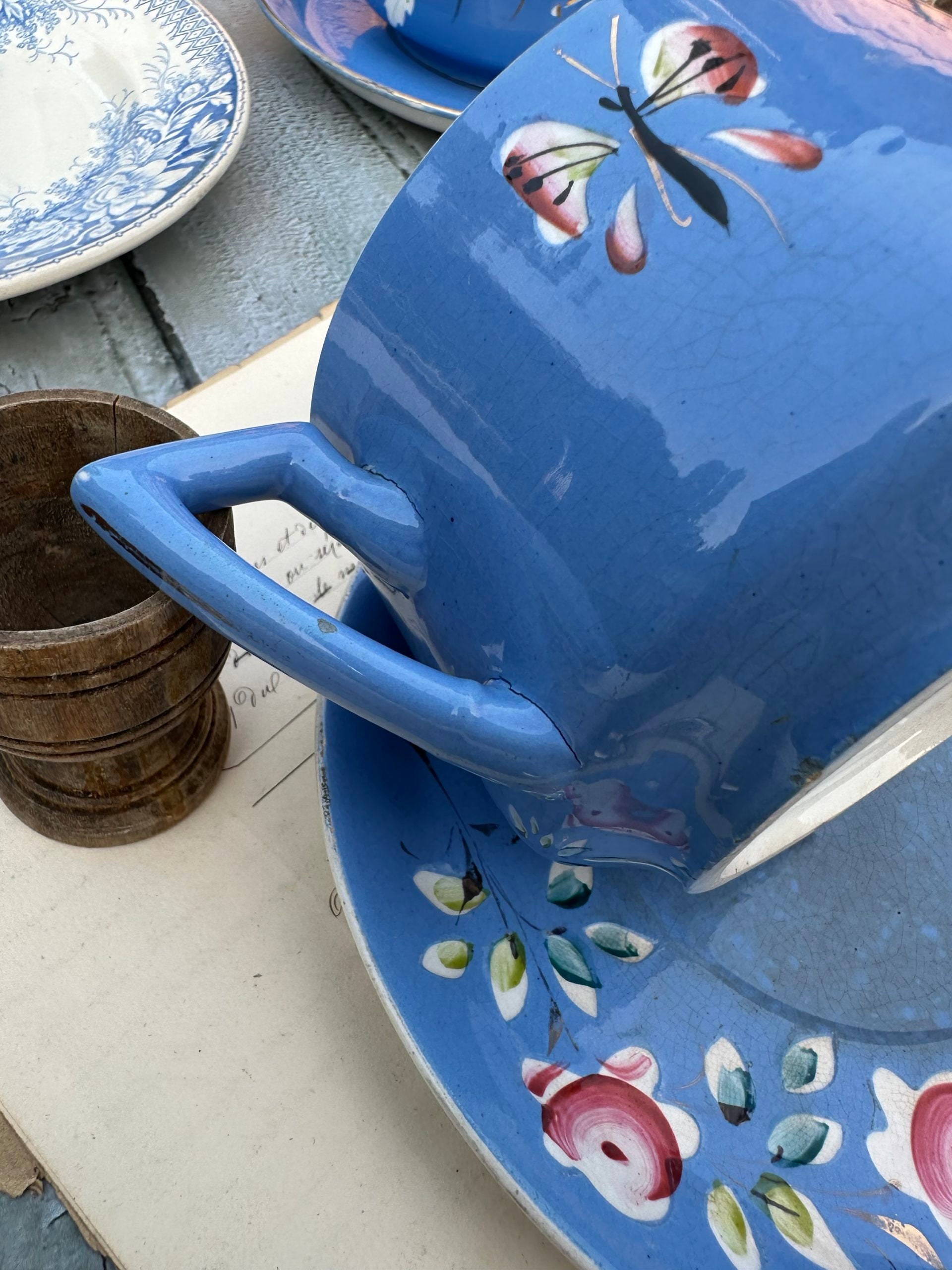 I. Reserved - Large Sarreguemines chocolate cup